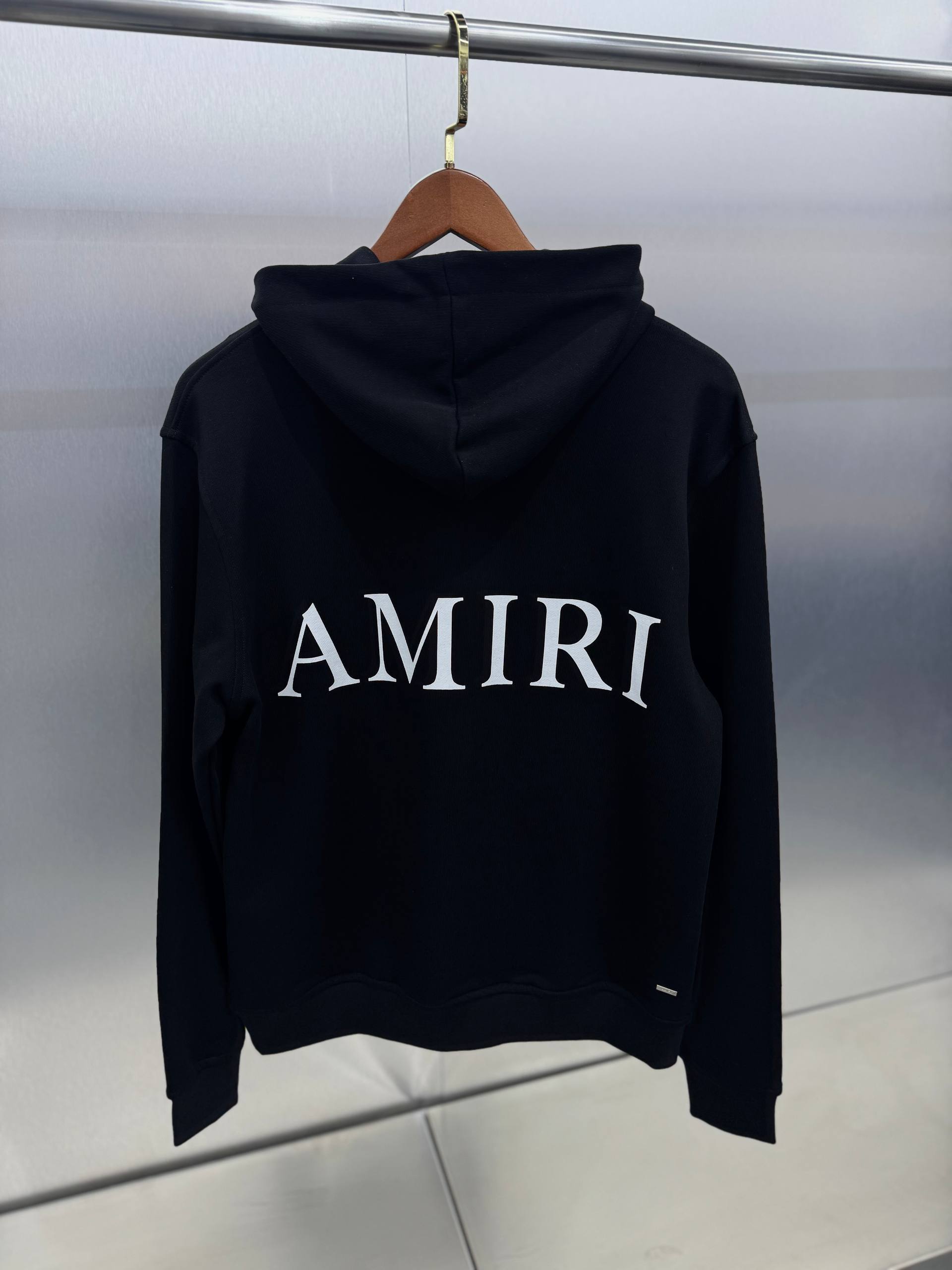 Amiri M.A. Logo Embroidered Black Hoodie