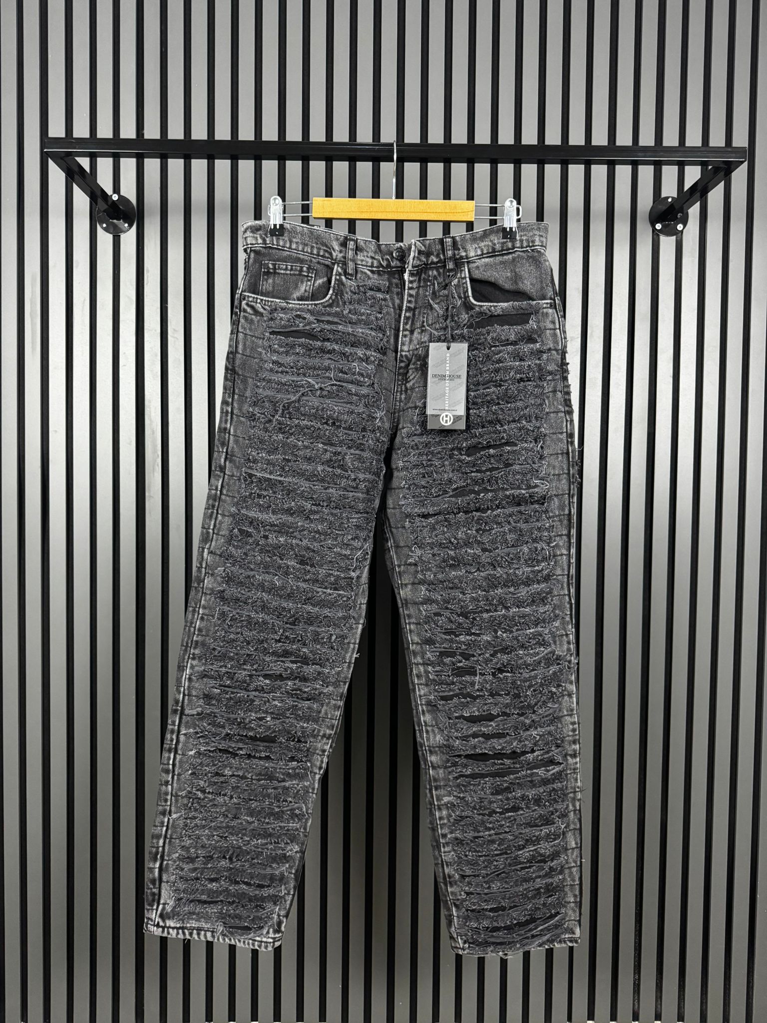 Black Baggy Flared Jeans