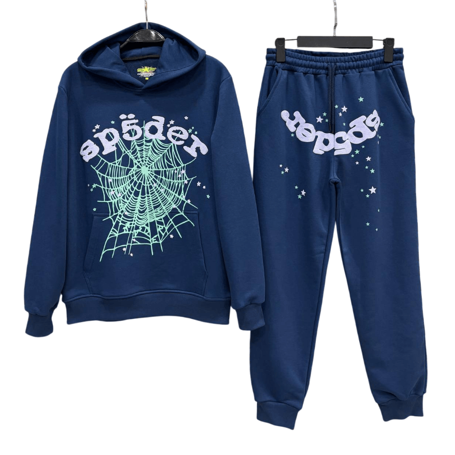 Sp5der Tracksuit Navy Blue 