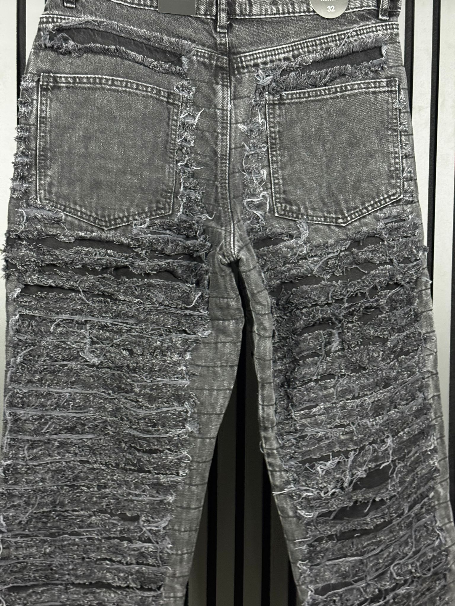 Black Baggy Flared Jeans