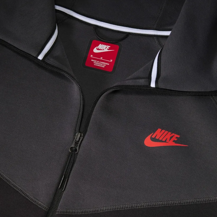 NIKE Tech Fleece 2024 Windrunner Grey Black Hoddie