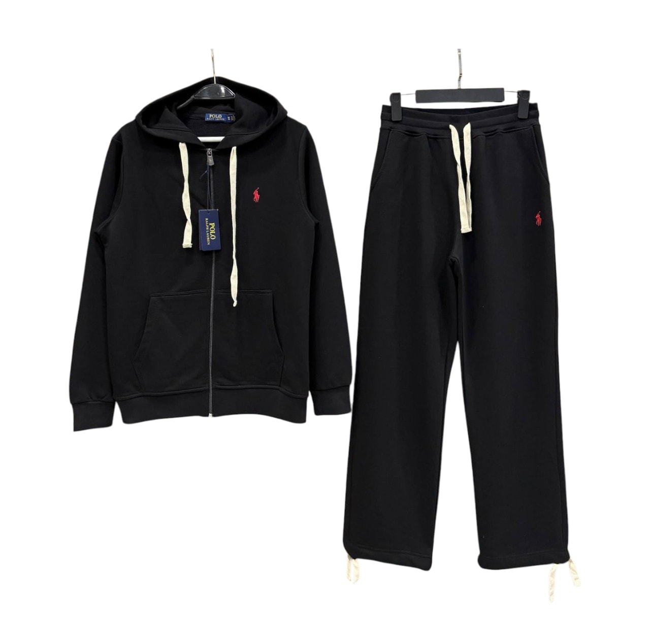 Ralph Lauren Baggy Tracksuit Black Red