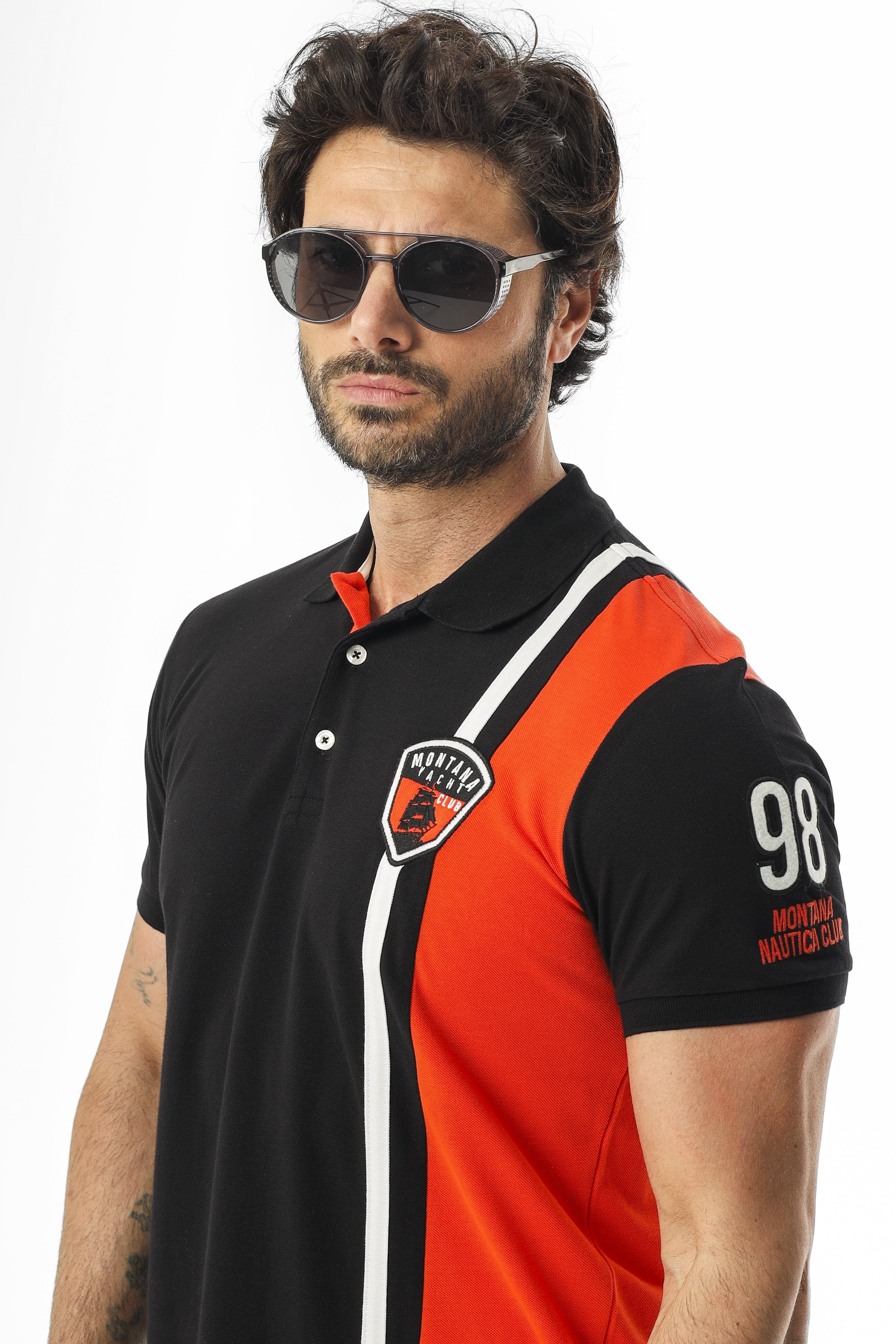 %100 Pamuk Polo Yaka Yacht Club Collection T-Shirt-PL-2475