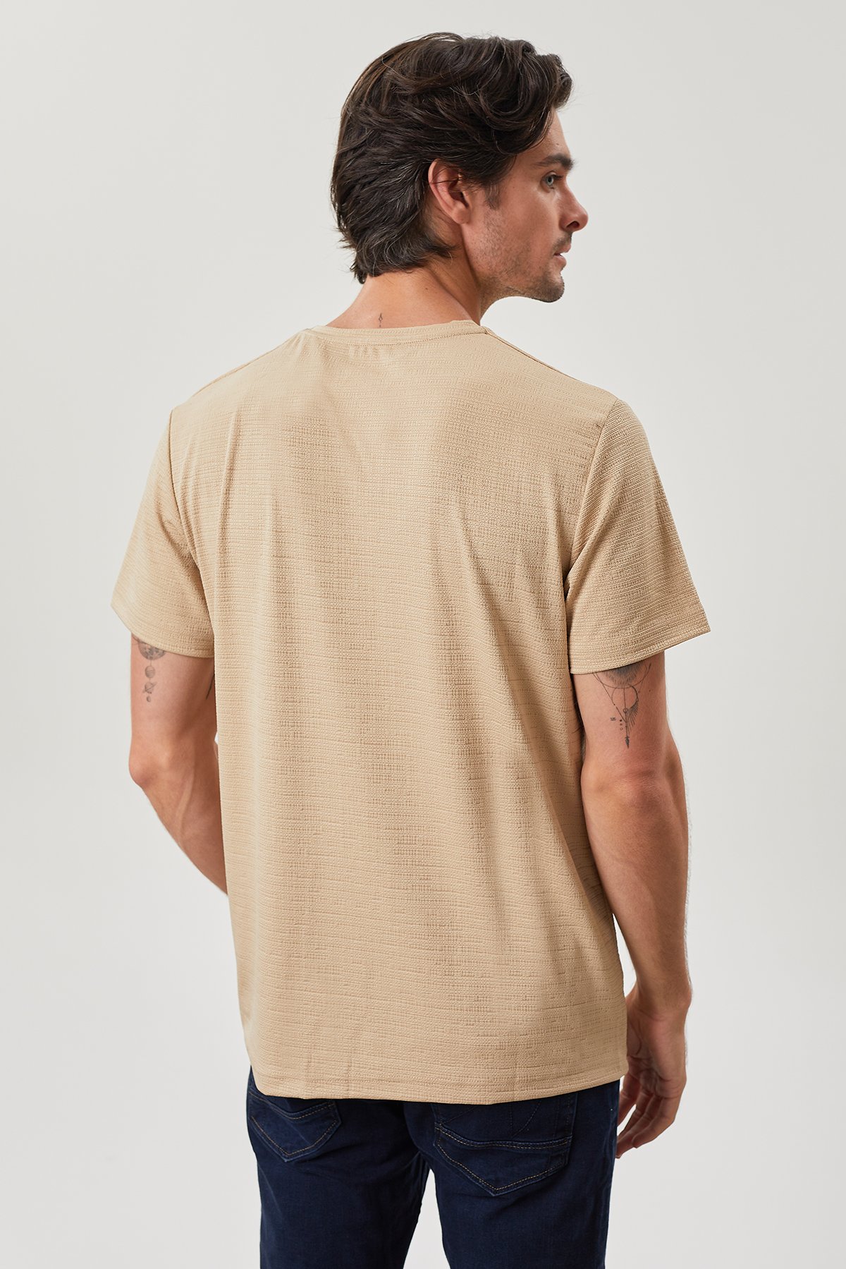 Jakarlı Regular Fit Erkek Polo Yaka T-Shirt