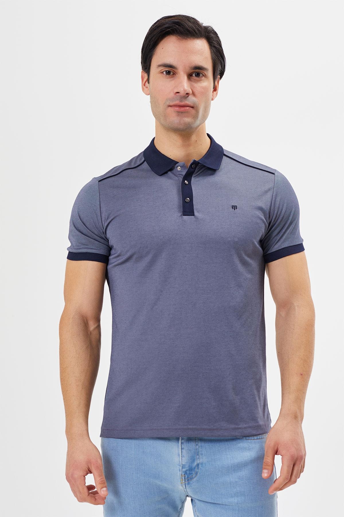 Polo Yaka Regular Fit Erkek Çıtçıt Detaylı T-Shirt