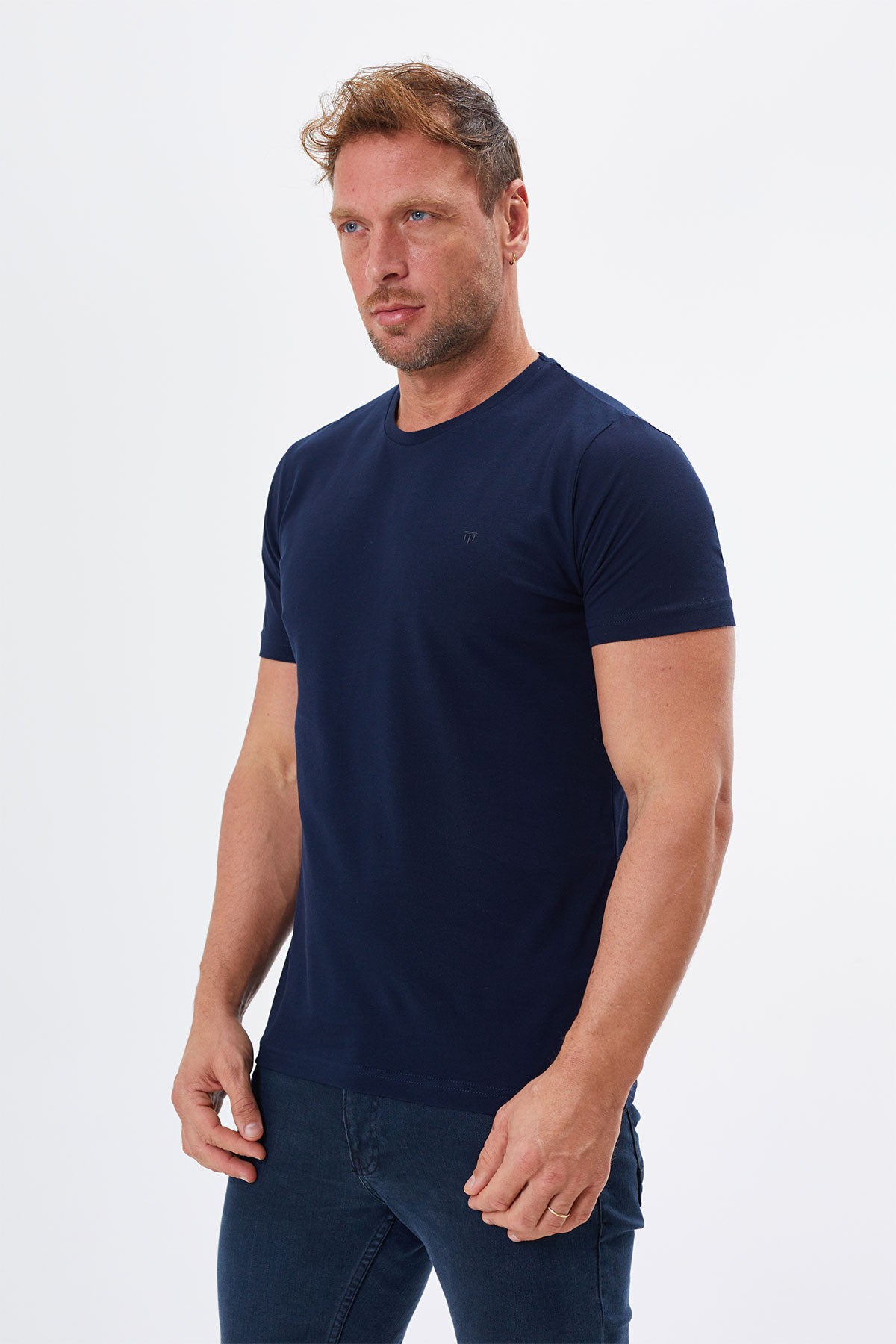 Regular Fit Crew Neck %100 Cotton Short Sleeves Basic  T-Shirt
