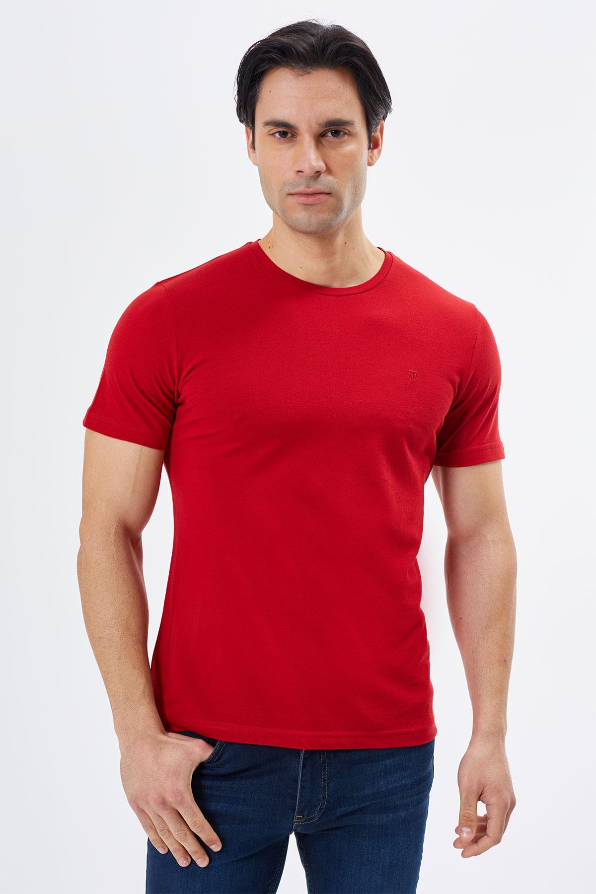 Big Size %100 Cotton Crew Neck T-shirt
