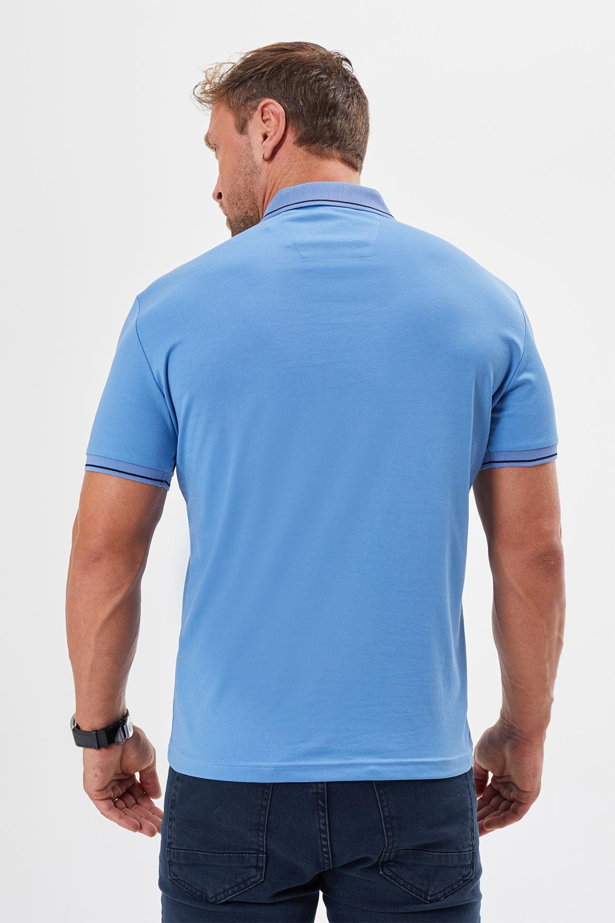 Polo Neck Regular Fit Snap Fastener Detailed T-Shirt