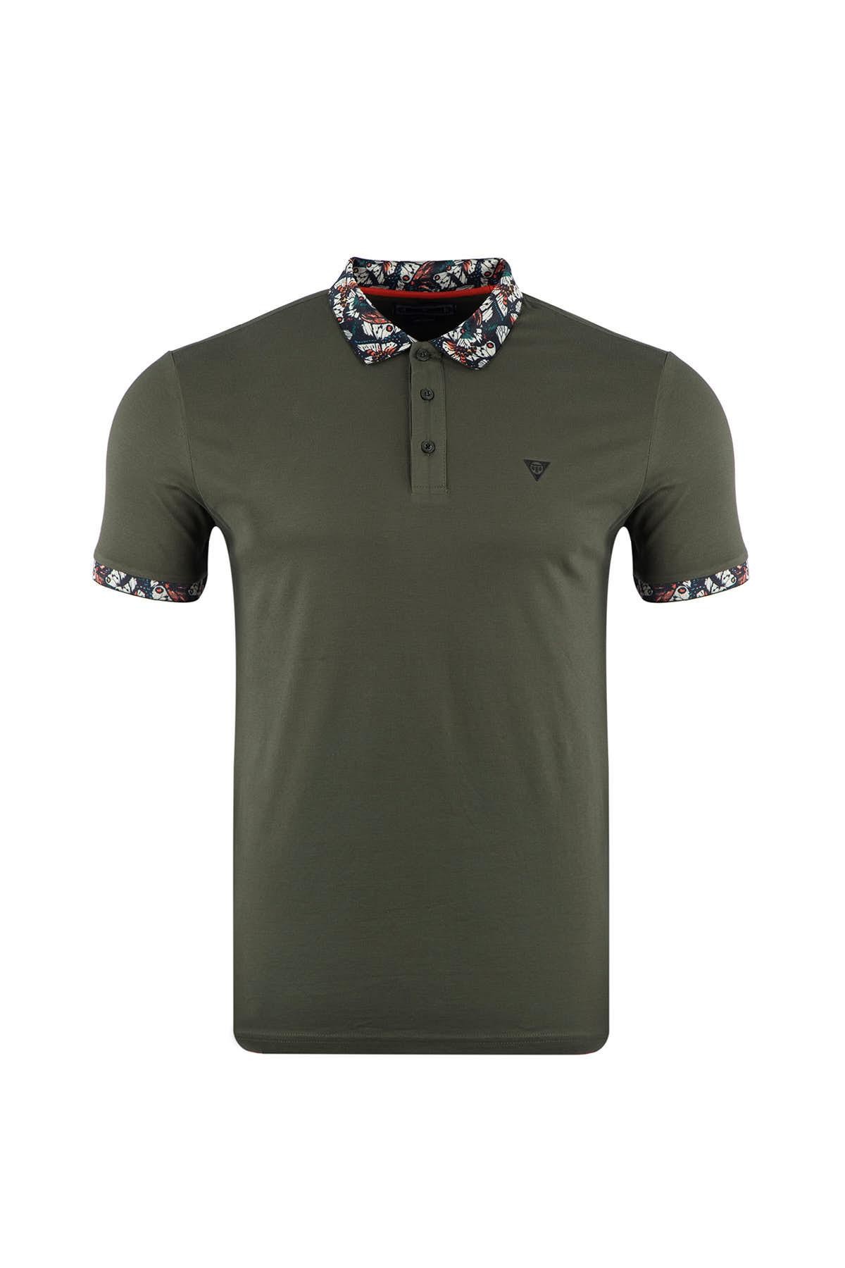 Büyük Beden Regular Dokulu Polo T-Shirt