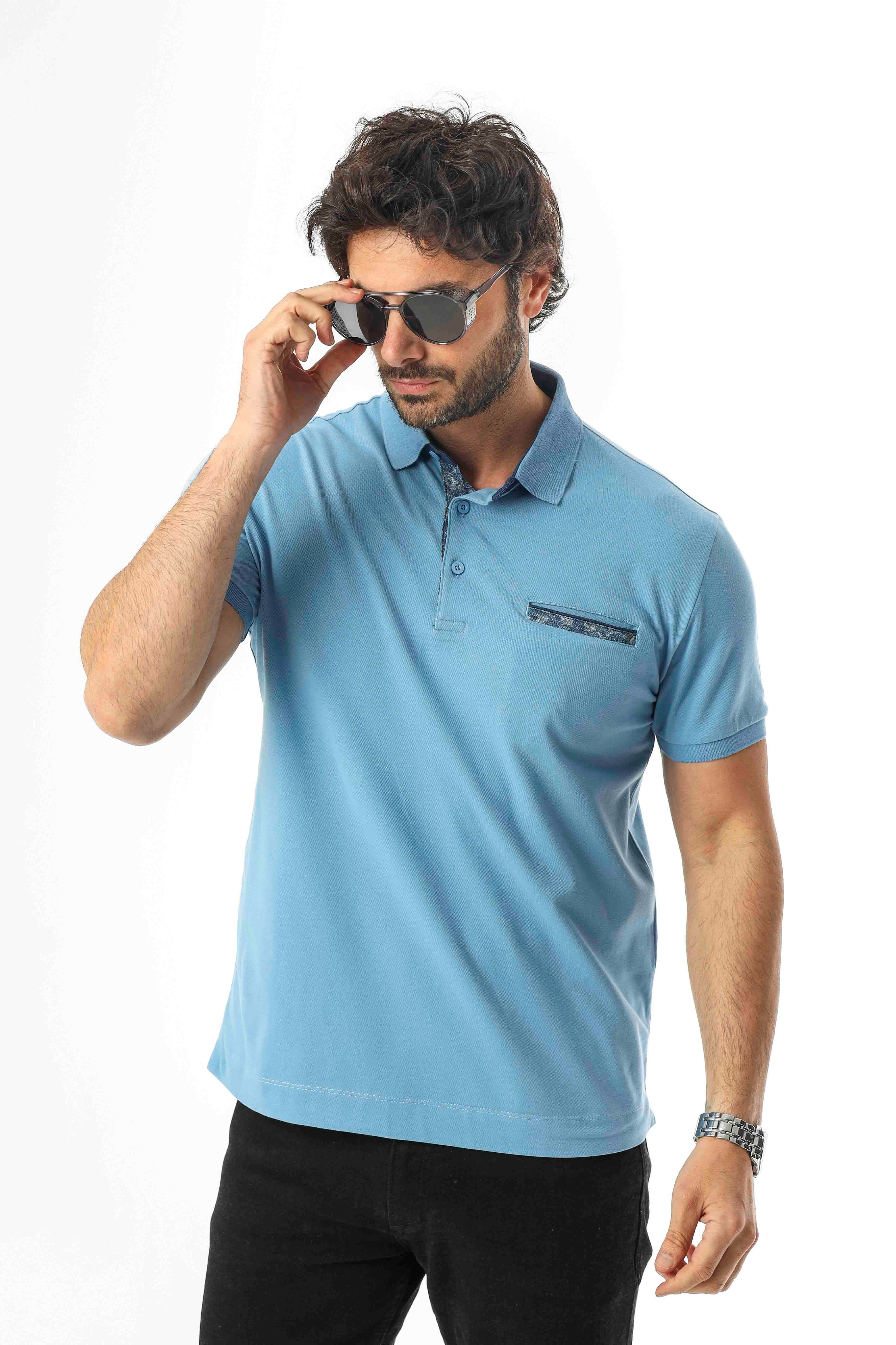 Regular Fit Cepli Polo Yaka T-Shirt-PL-3616