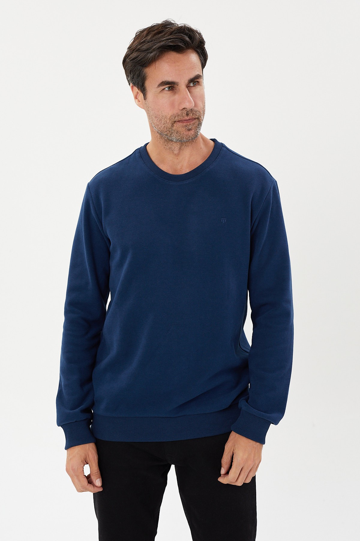 Büyük Beden Kadife Selanik Basic Sweatshirt- KS-1706