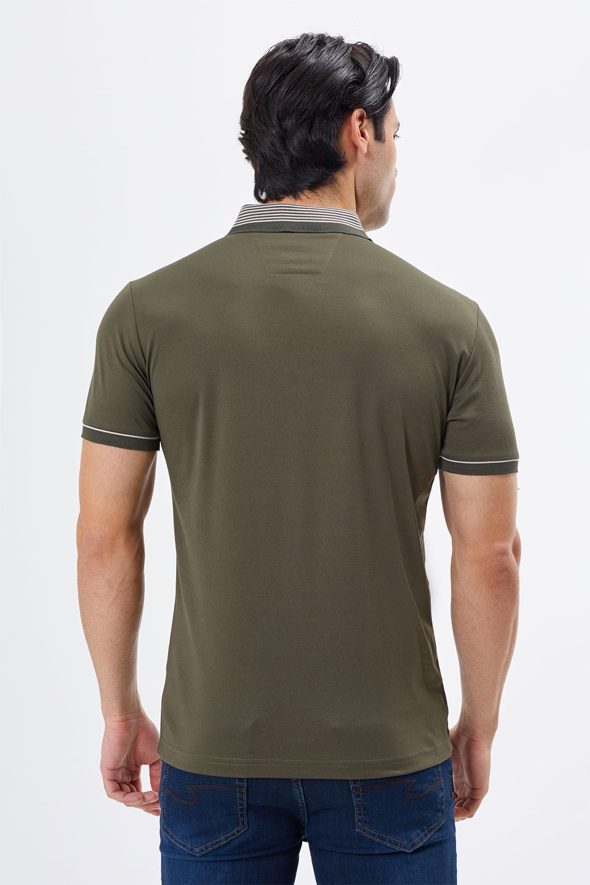Polo Yaka Regular Fit Yaka Detaylı Erkek T-Shirt
