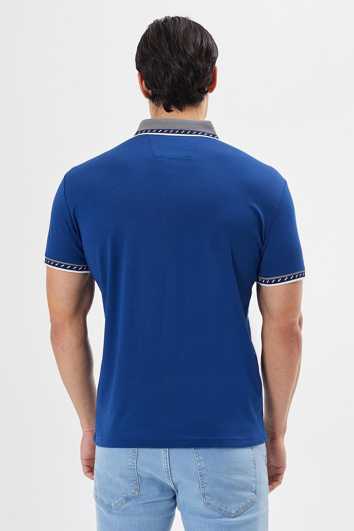 Polo Yaka Regular Fit Yaka Detaylı Erkek T-Shirt