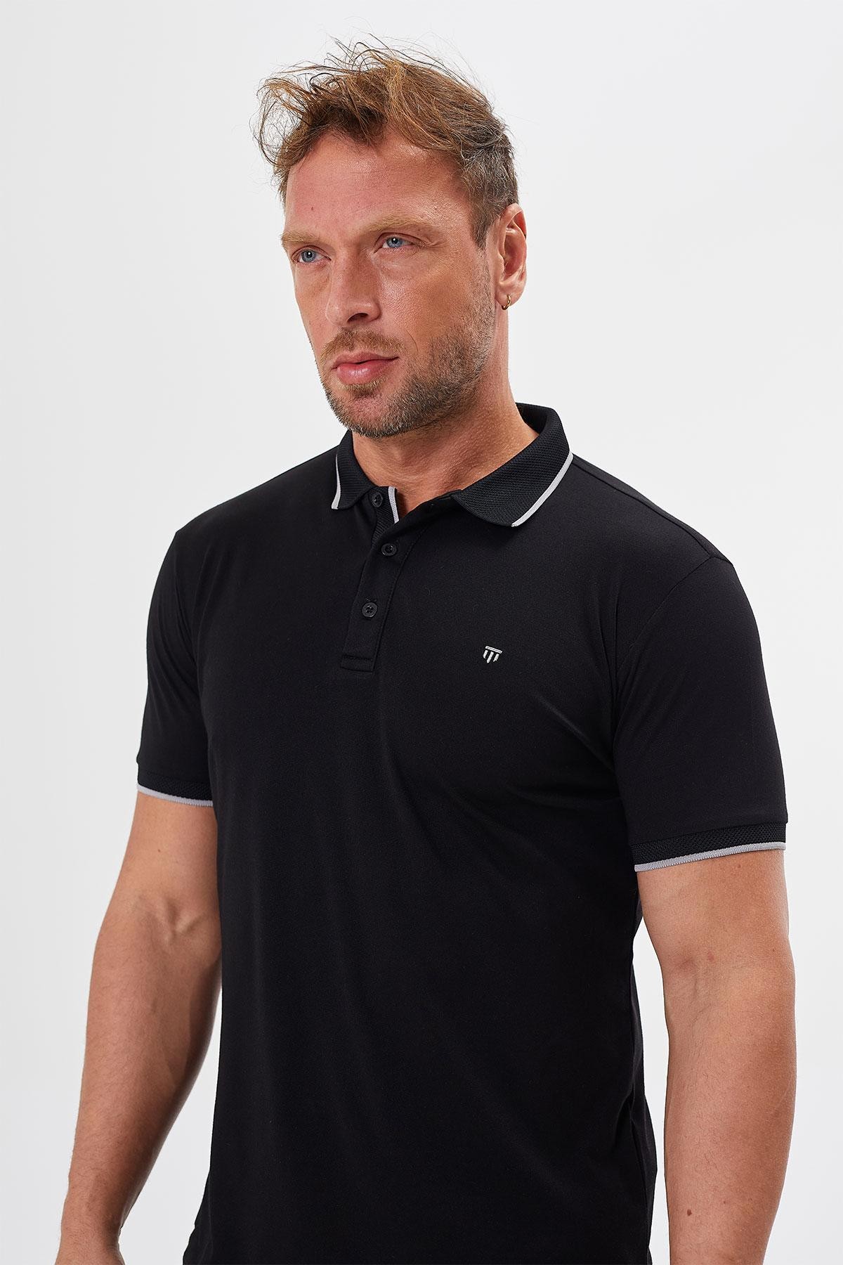 Regular Fit Polo Yaka Detaylı Erkek T-Shirt