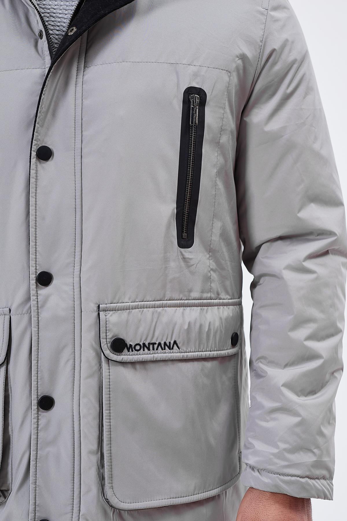 Classics Pattern with Pockets Detailed Hooded Coat