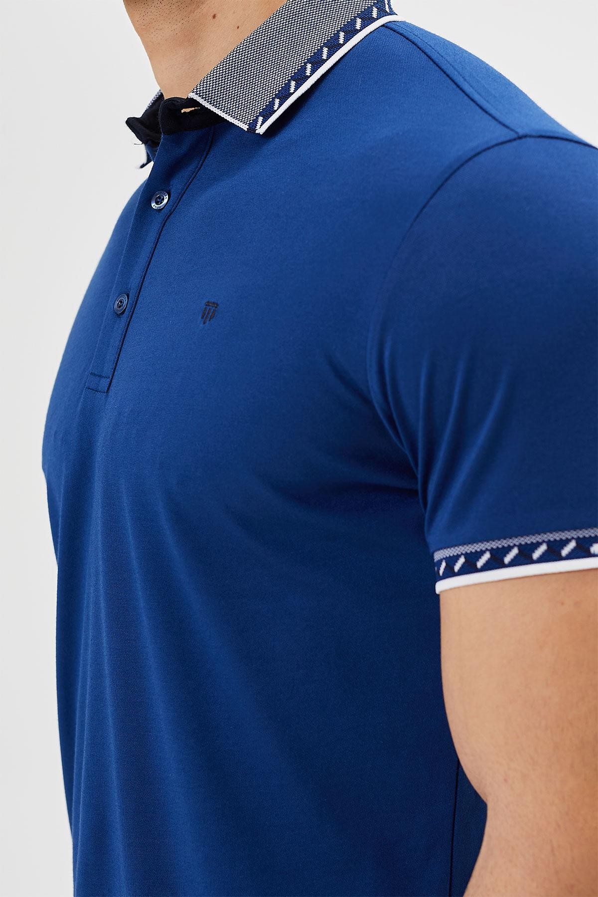 Polo Yaka Regular Fit Yaka Detaylı Erkek T-Shirt