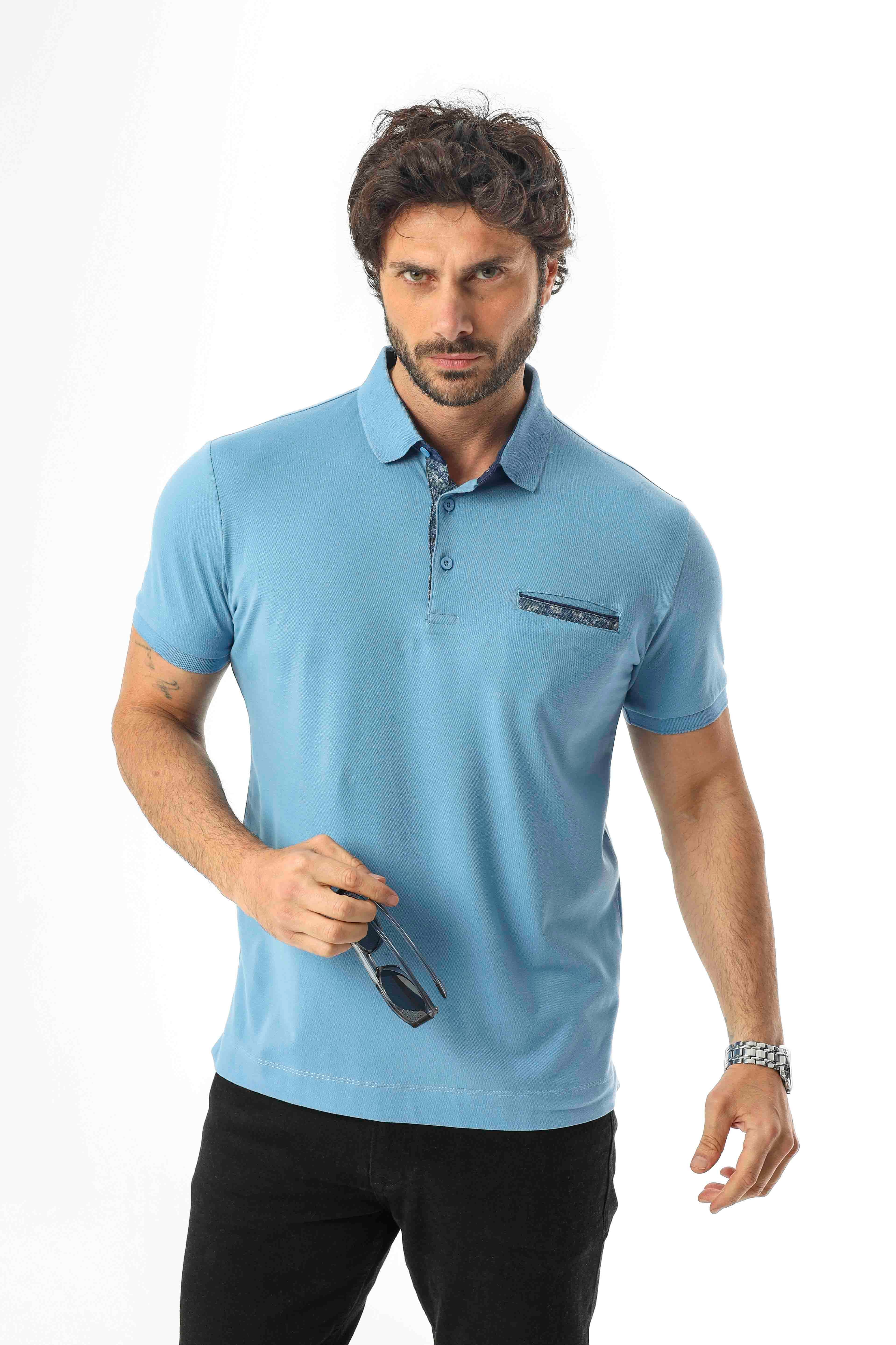 Regular Fit Cepli Polo Yaka T-Shirt-PL-3616