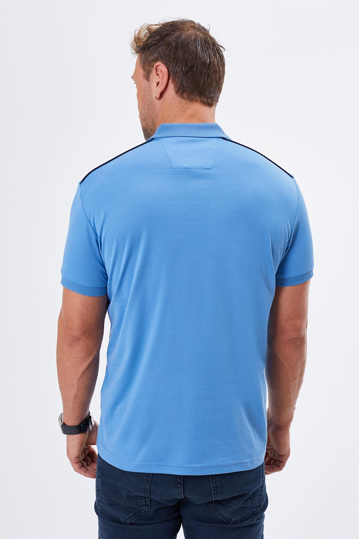 Polo Neck Regular Fit Man Snap Fastener Detailed T-Shirt