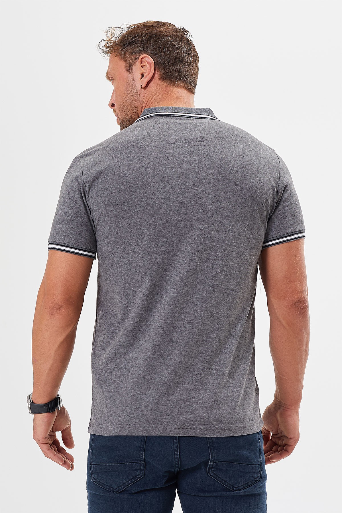 Polo Neck Buttoned Regular Fit Man T-Shirt