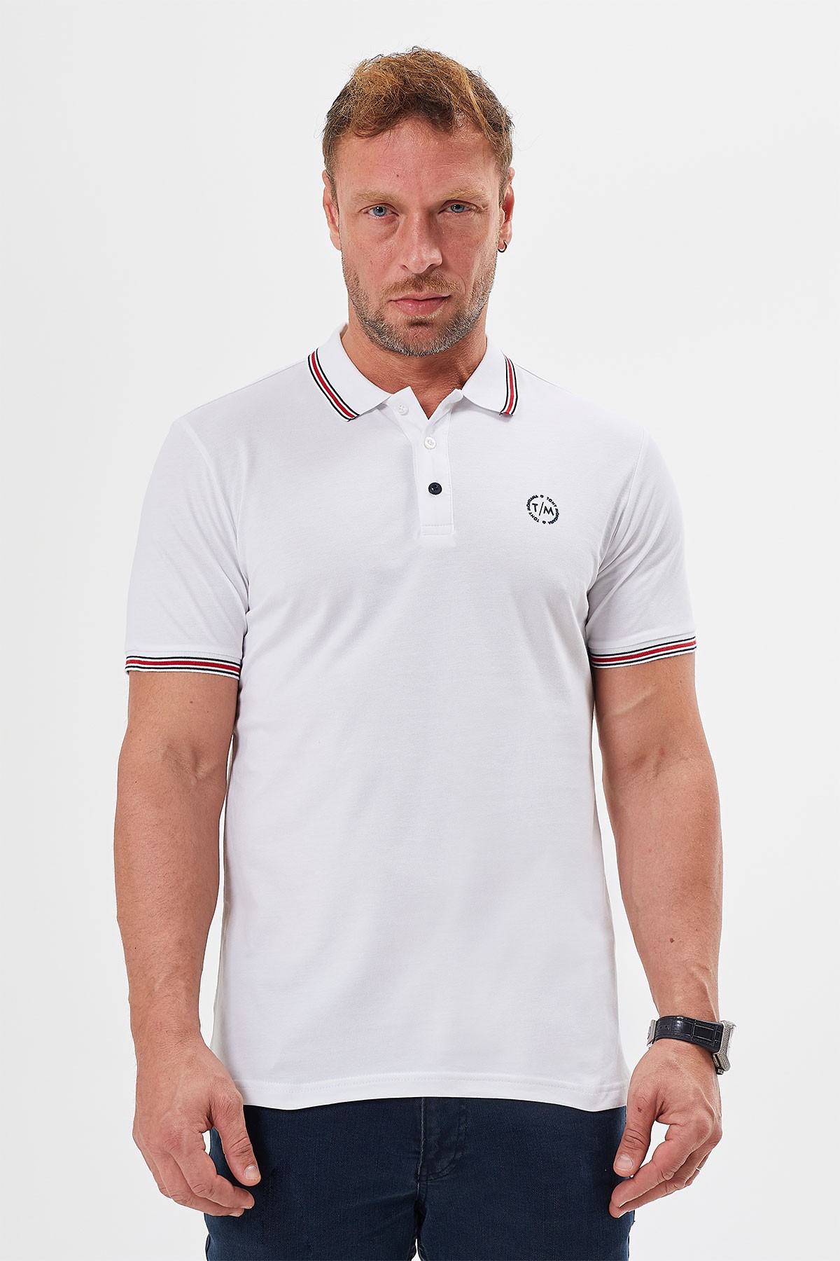 Polo Neck Buttoned Regular Fit Man T-Shirt