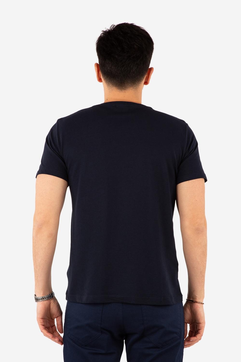 Regular Fit V Neck %100 Cotton Short Sleeves Basic  T-Shirt