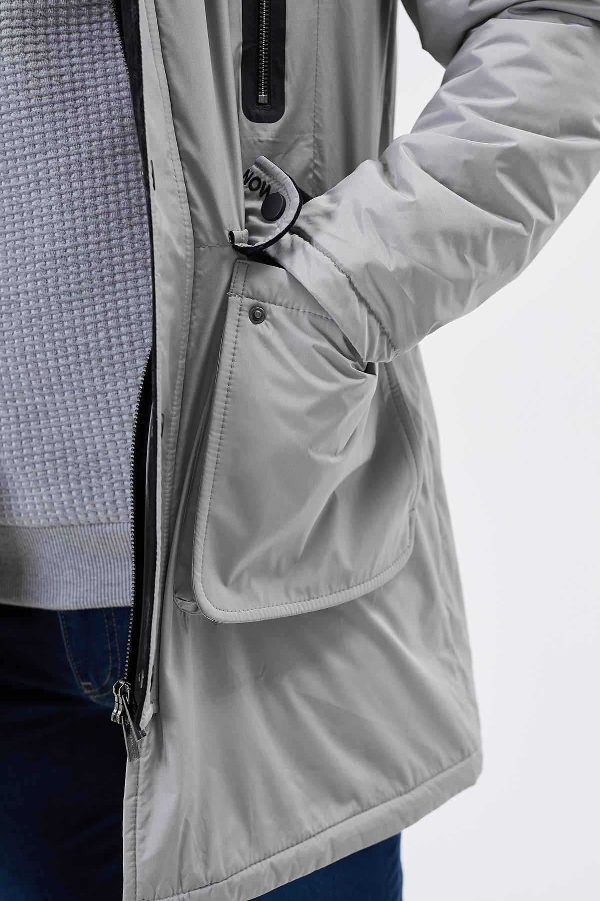 Classics Pattern with Pockets Detailed Hooded Coat
