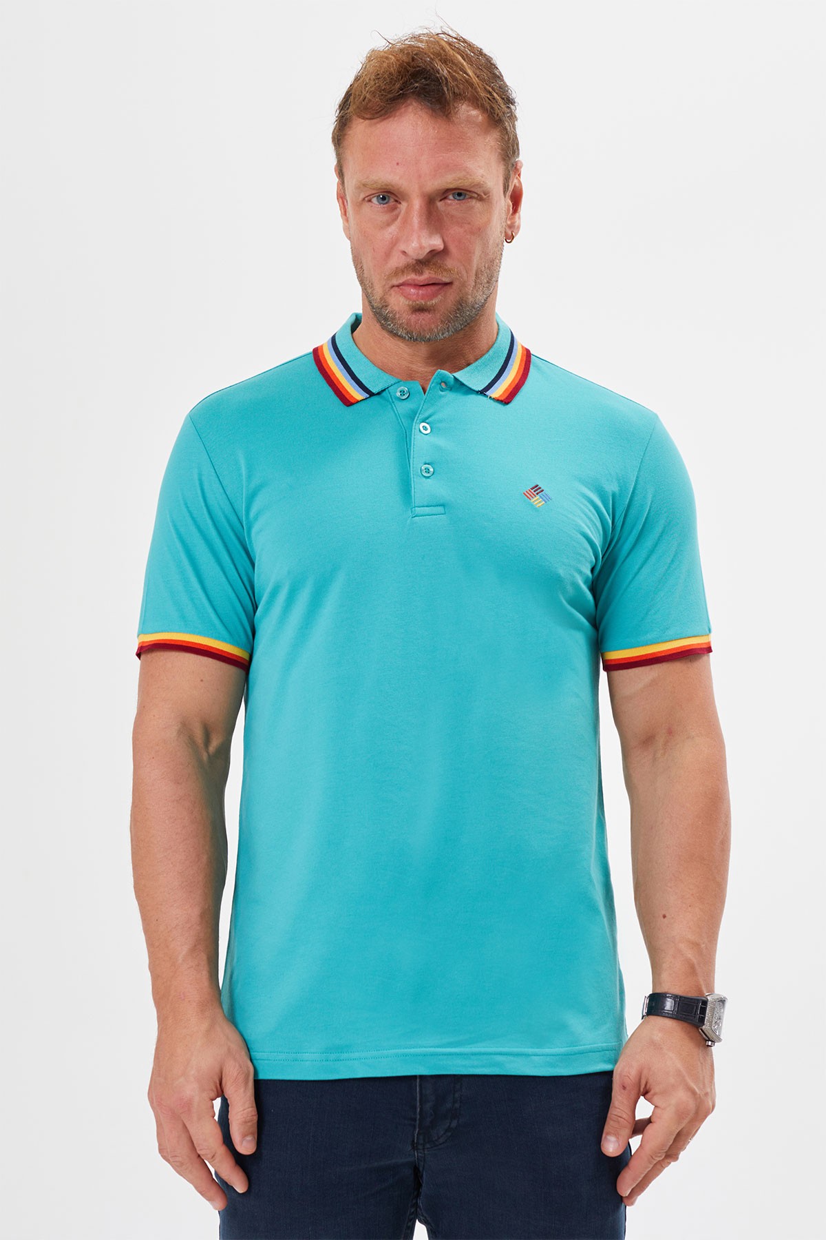 Regular Fit Polo Yaka Düğmeli T-Shırt
