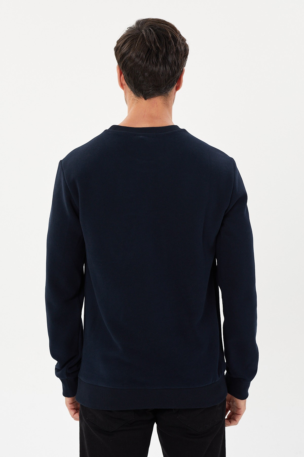 Büyük Beden Kadife Selanik Basic Sweatshirt- KS-1706