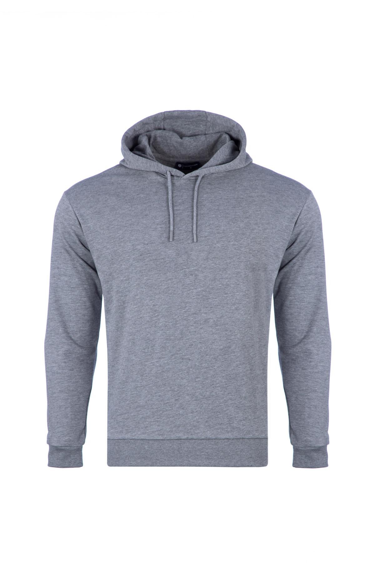 Büyük Beden Regular Fit Kapüşonlu Sweatshirt