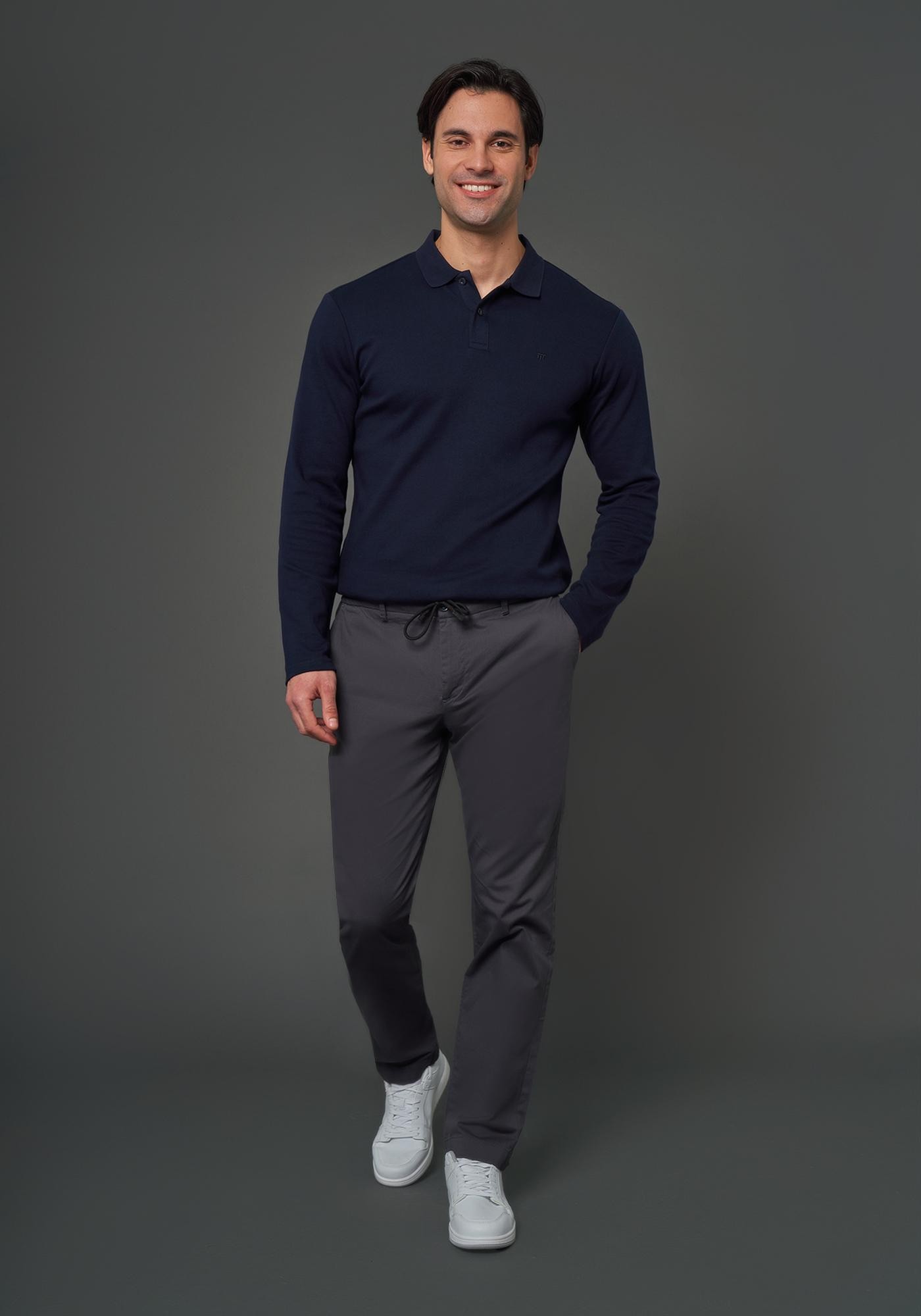 Comfort Fit Gabardin Kumaş Jogger Pantolon