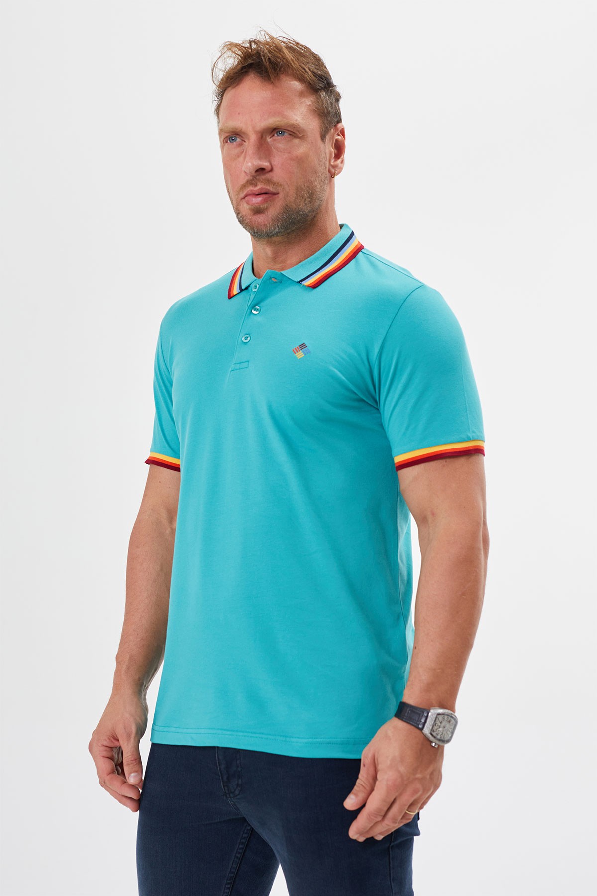 Regular Fit Polo Yaka Düğmeli T-Shırt