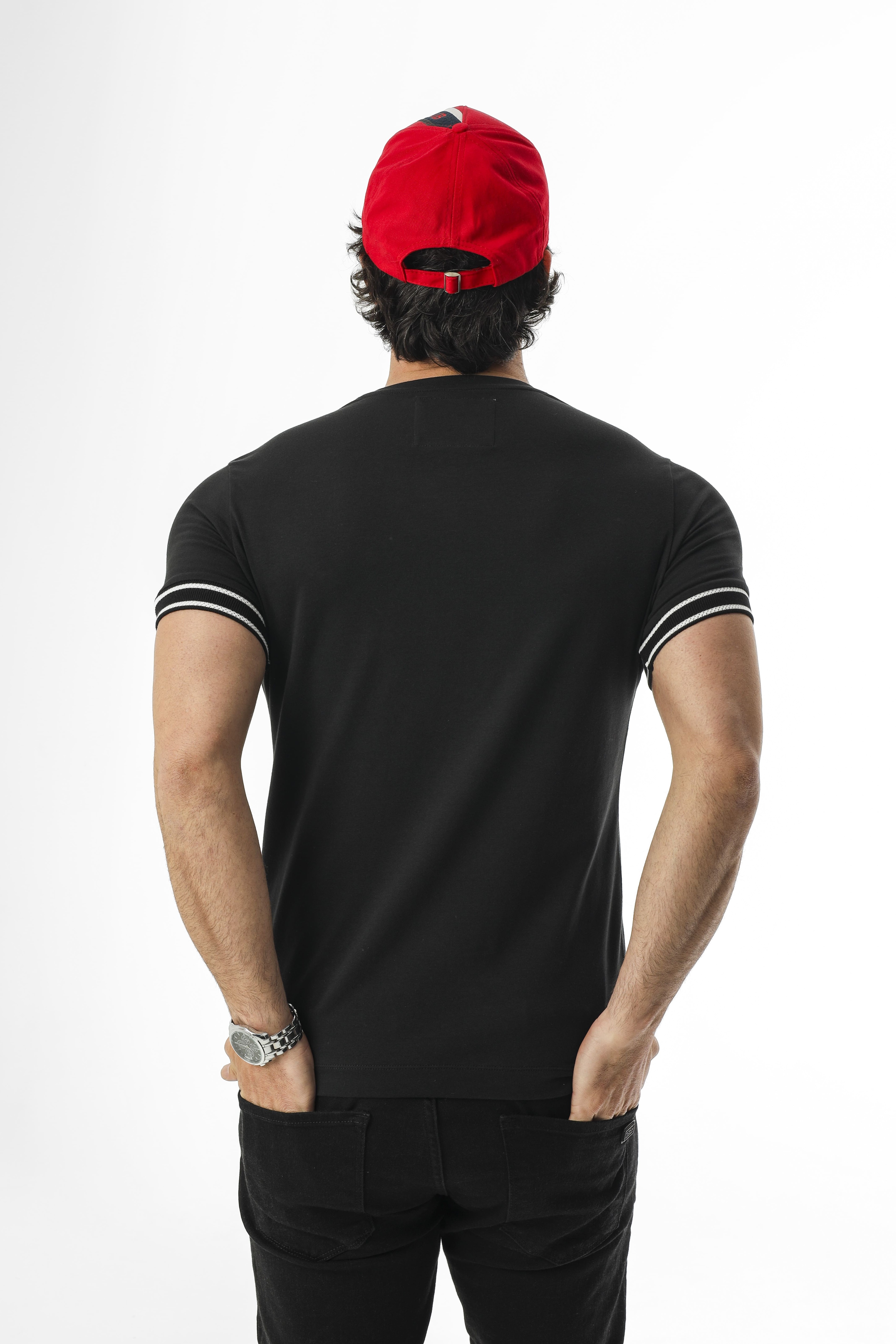Sail Collection Bisiklet Yaka Baskılı T-Shirt-MSL-2259