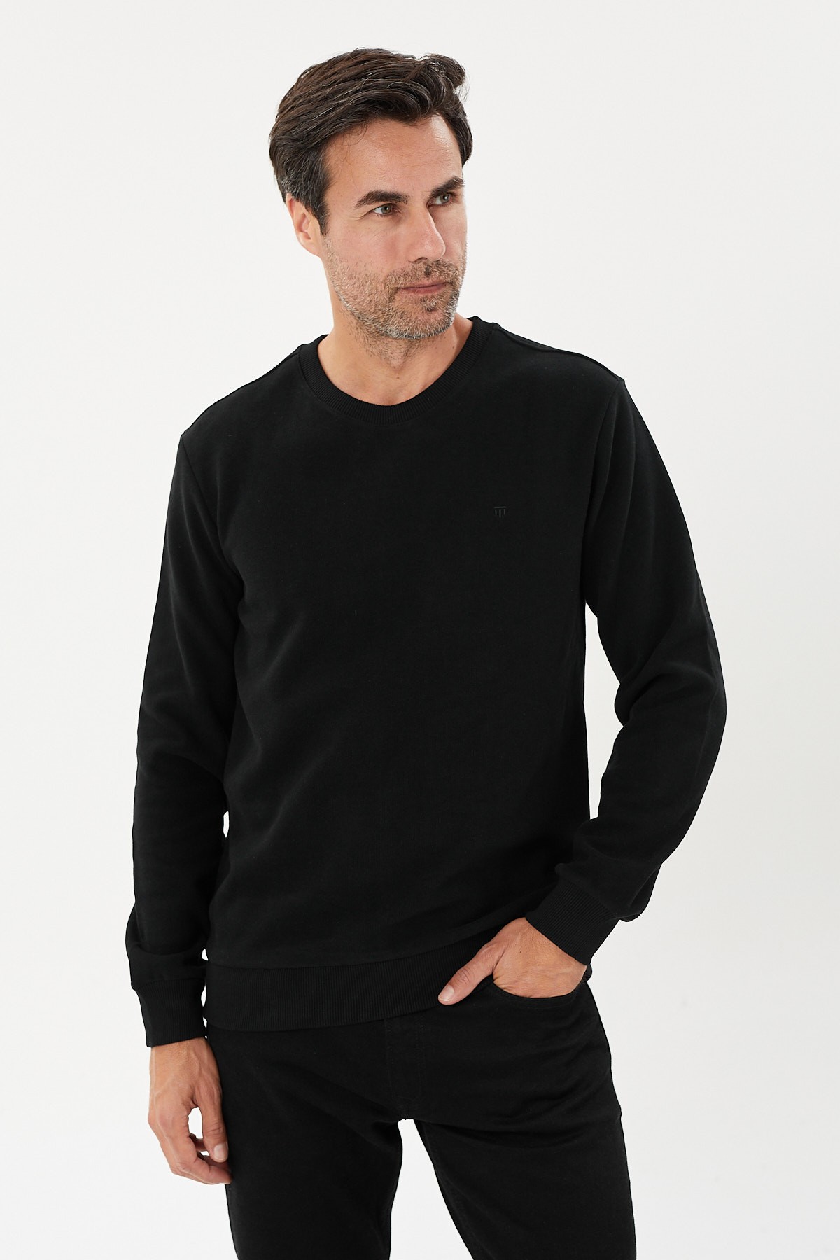 Tony Classics Kadife Selanik Bisiklet Yaka Sweatshirt- KS- 1402