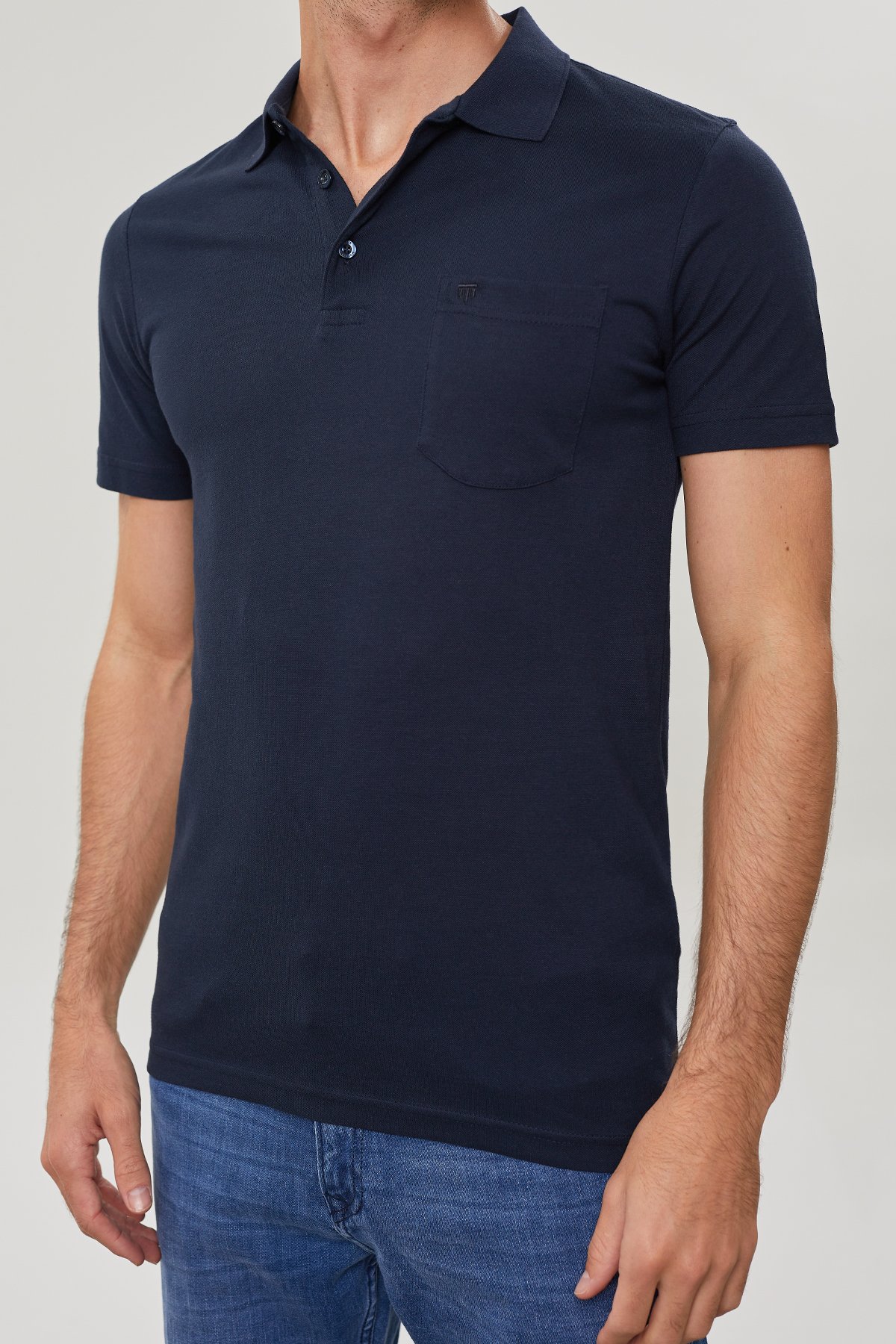 Regular Fit Polo Neck Classics with Pockets  %100 Cotton Short Sleeves Basic  T-Shirt