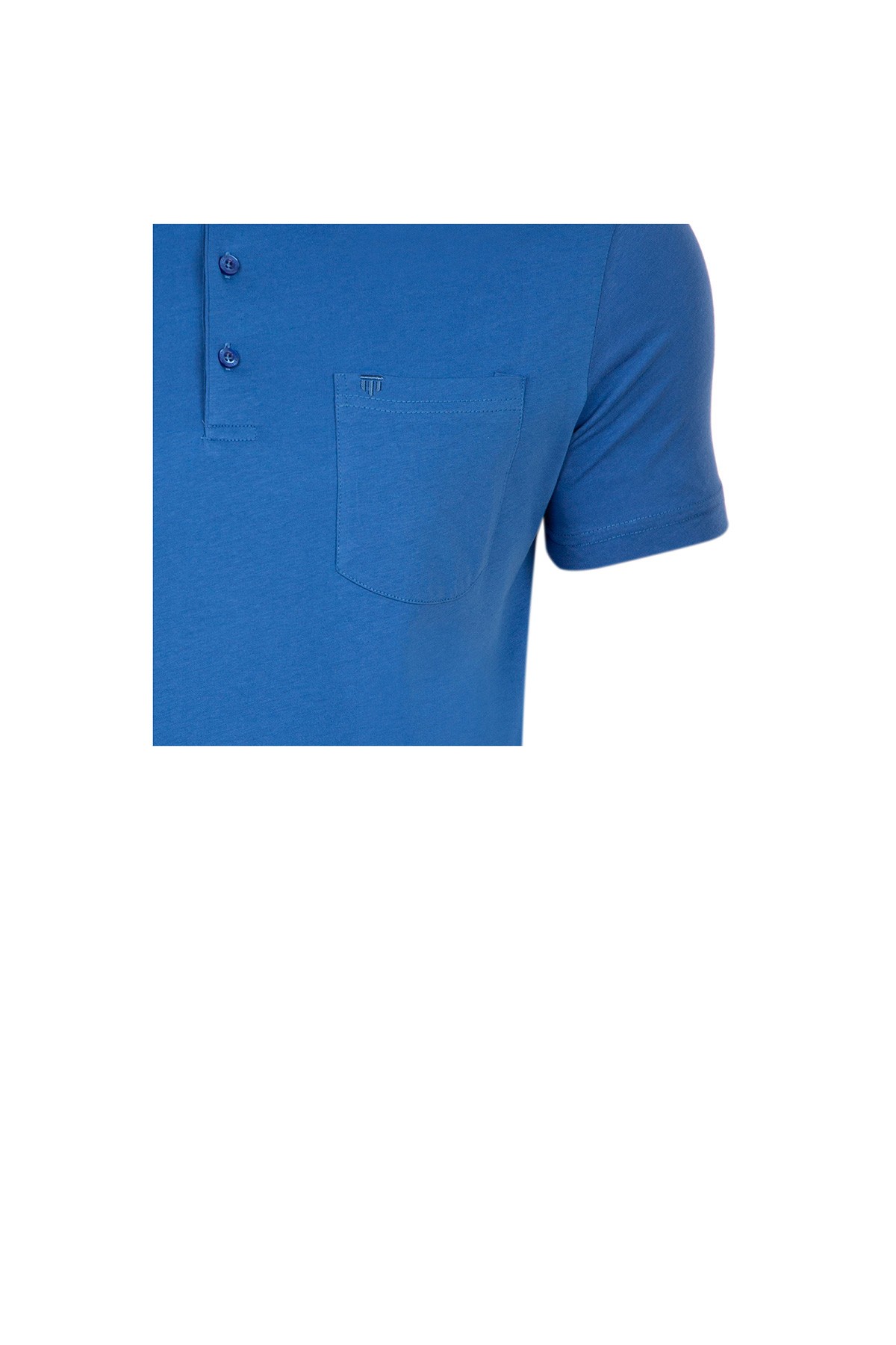 Polo Yaka Cepli %100 Pamuk Penye Büyük Beden T-Shirt-PS-36107