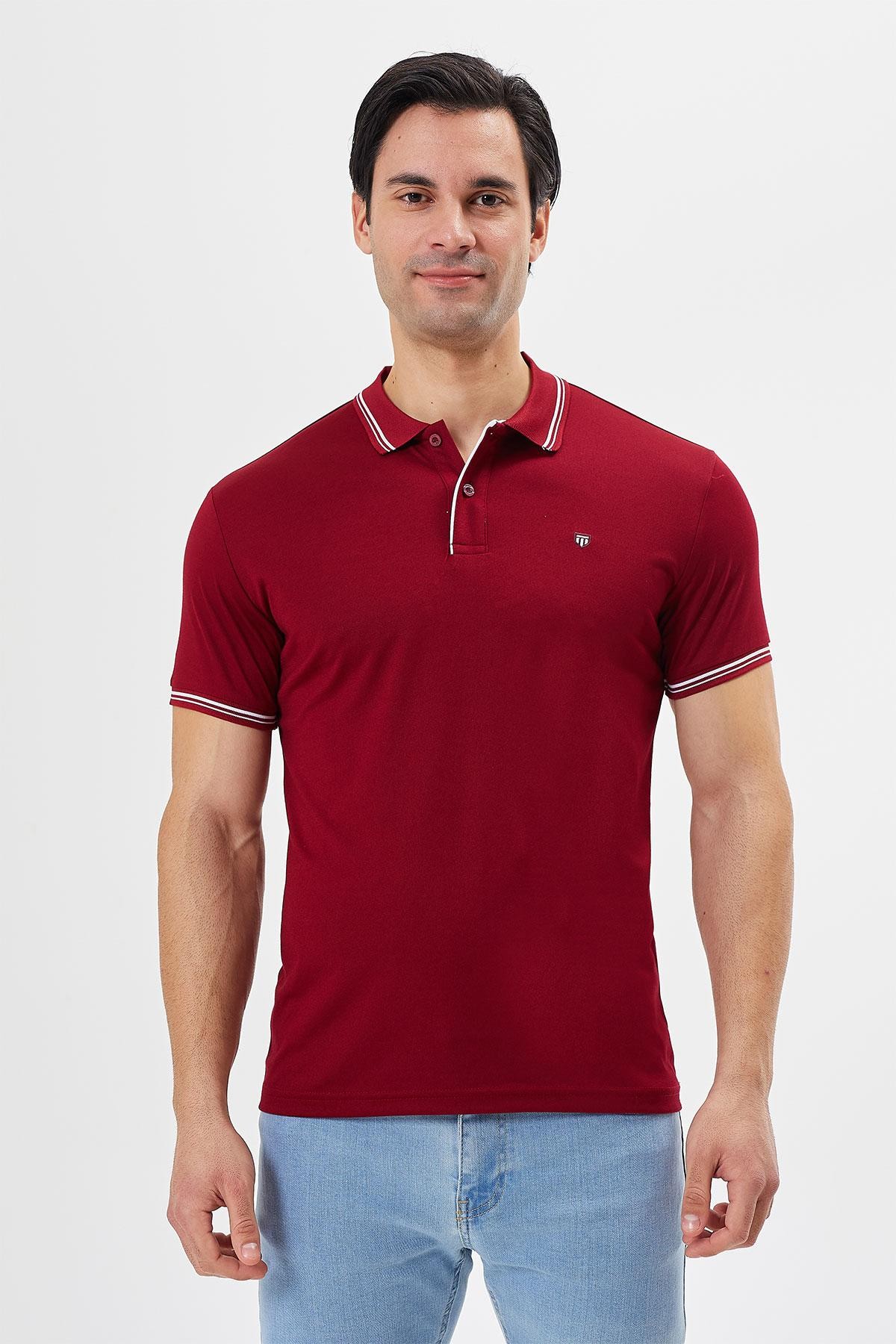 Regular Fit Polo Yaka Detaylı Erkek T-Shirt