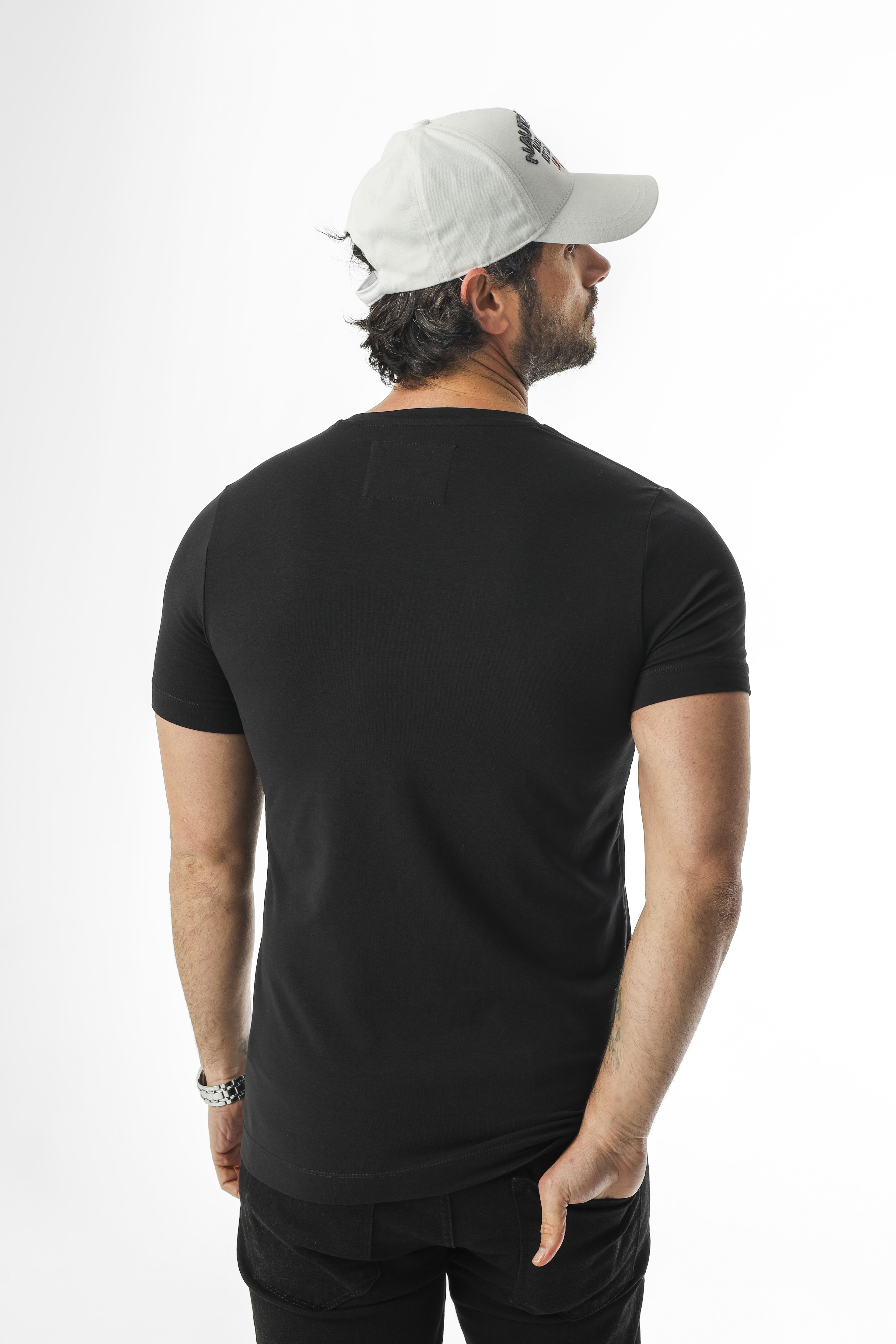 Ocean Collection Bisiklet Yaka Nakışlı T-Shirt-MSL-2261