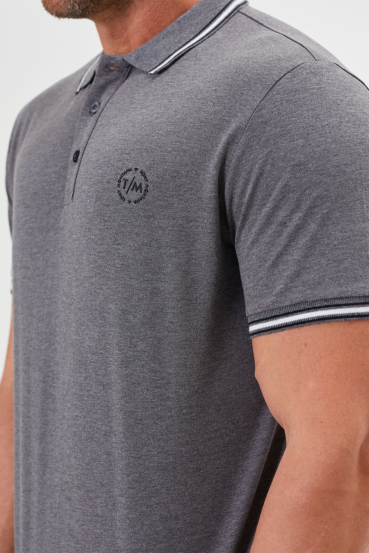Polo Neck Buttoned Regular Fit Man T-Shirt