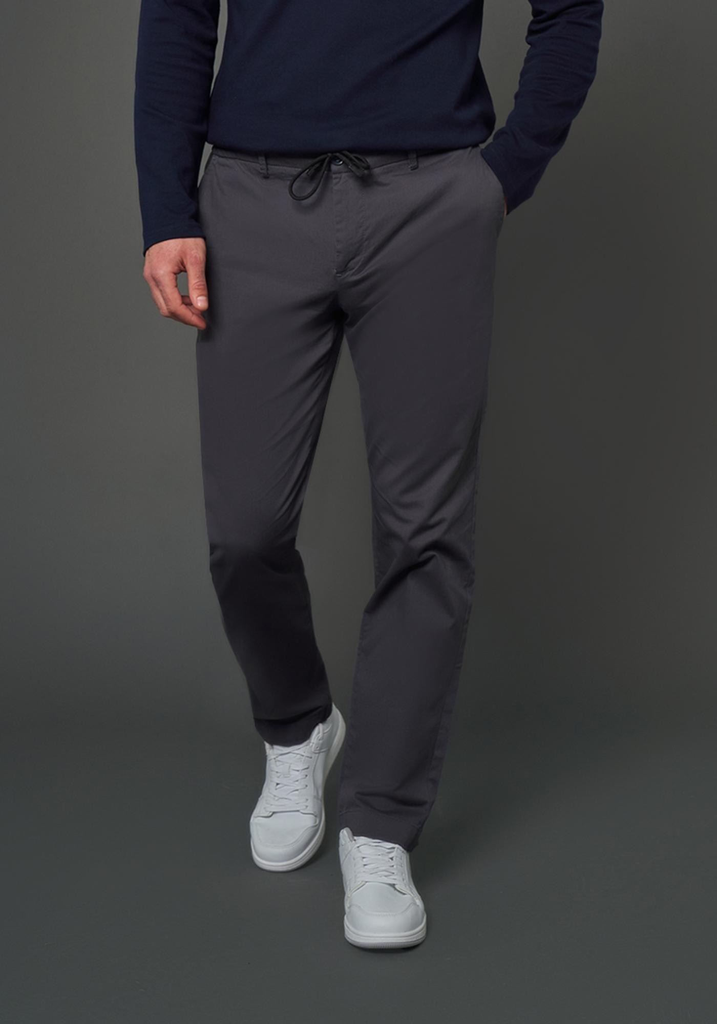 Comfort Fit Gabardin Kumaş Jogger Pantolon