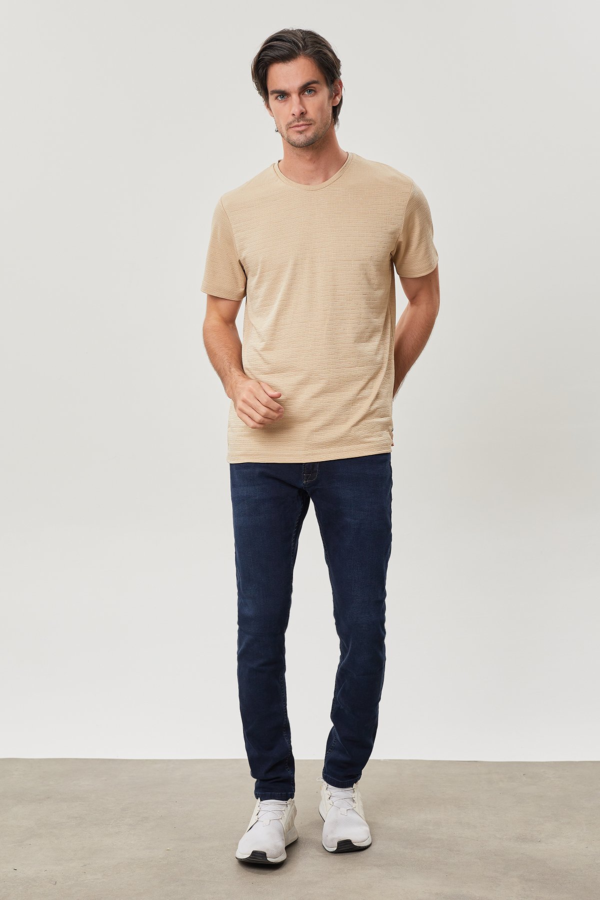 Jakarlı Regular Fit Erkek Polo Yaka T-Shirt