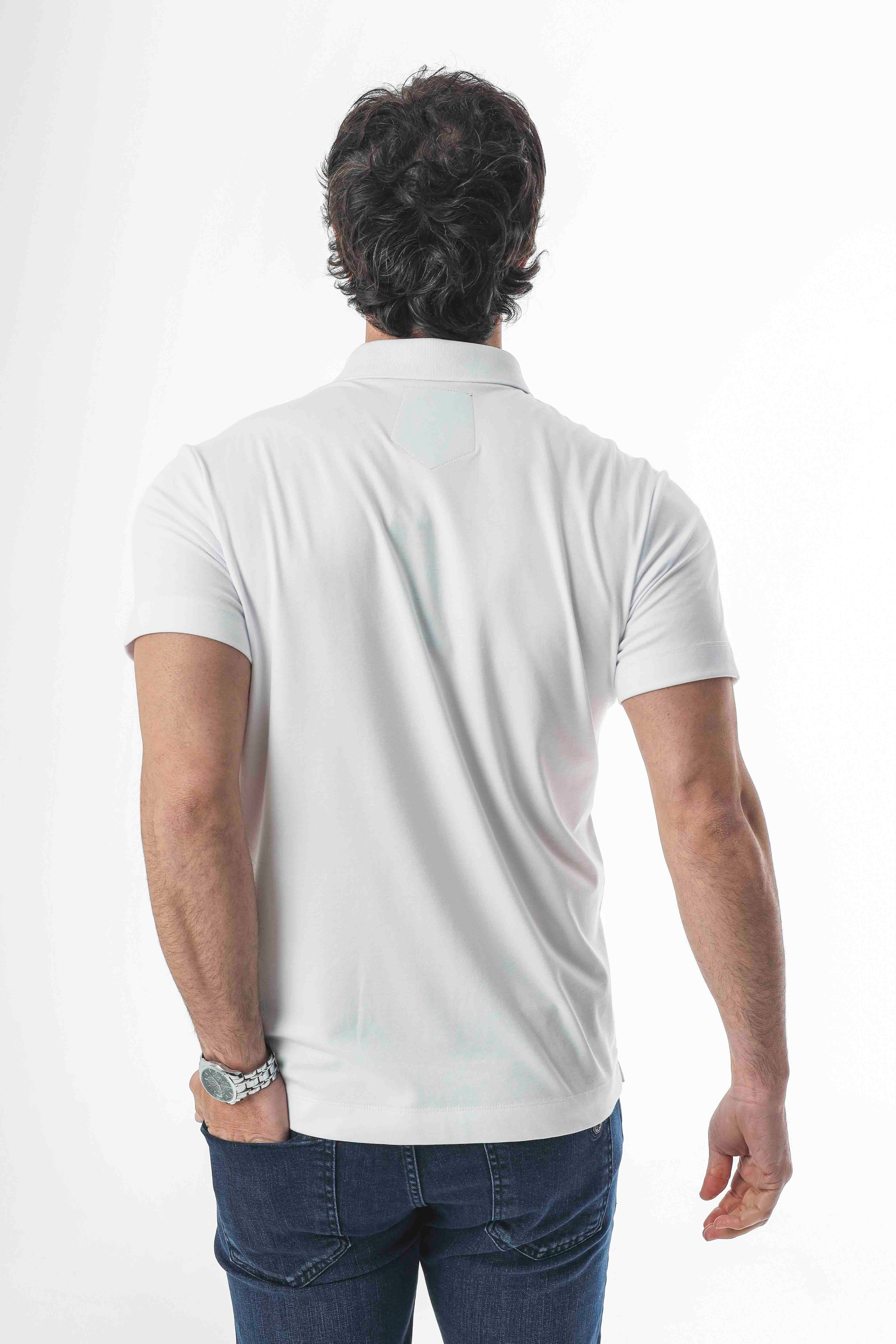 Polo Yaka Düğmeli Cepli Erkek T-Shirt-6274