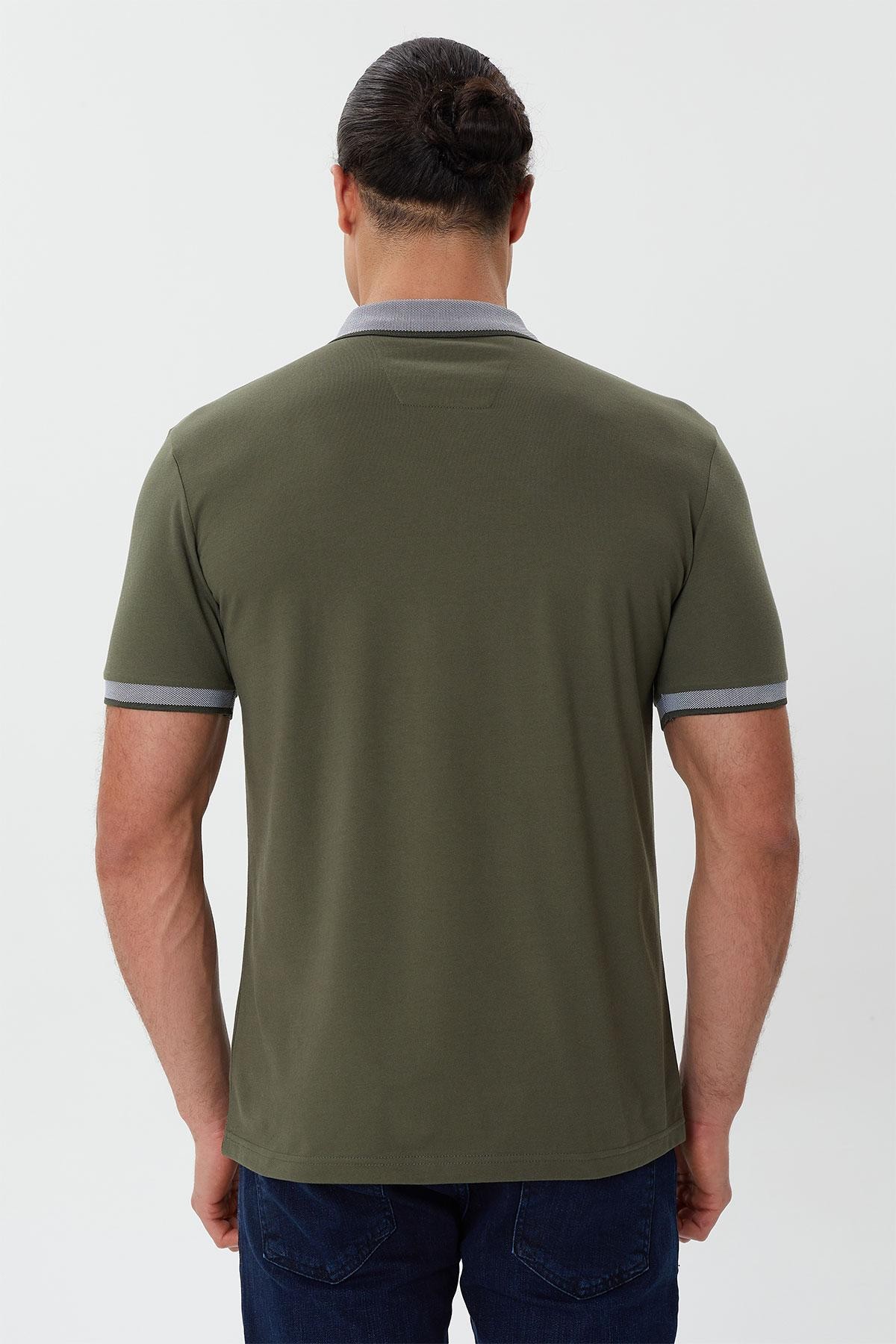 Regular Fit Polo Yaka Düğme Detaylı Erkek T-Shirt