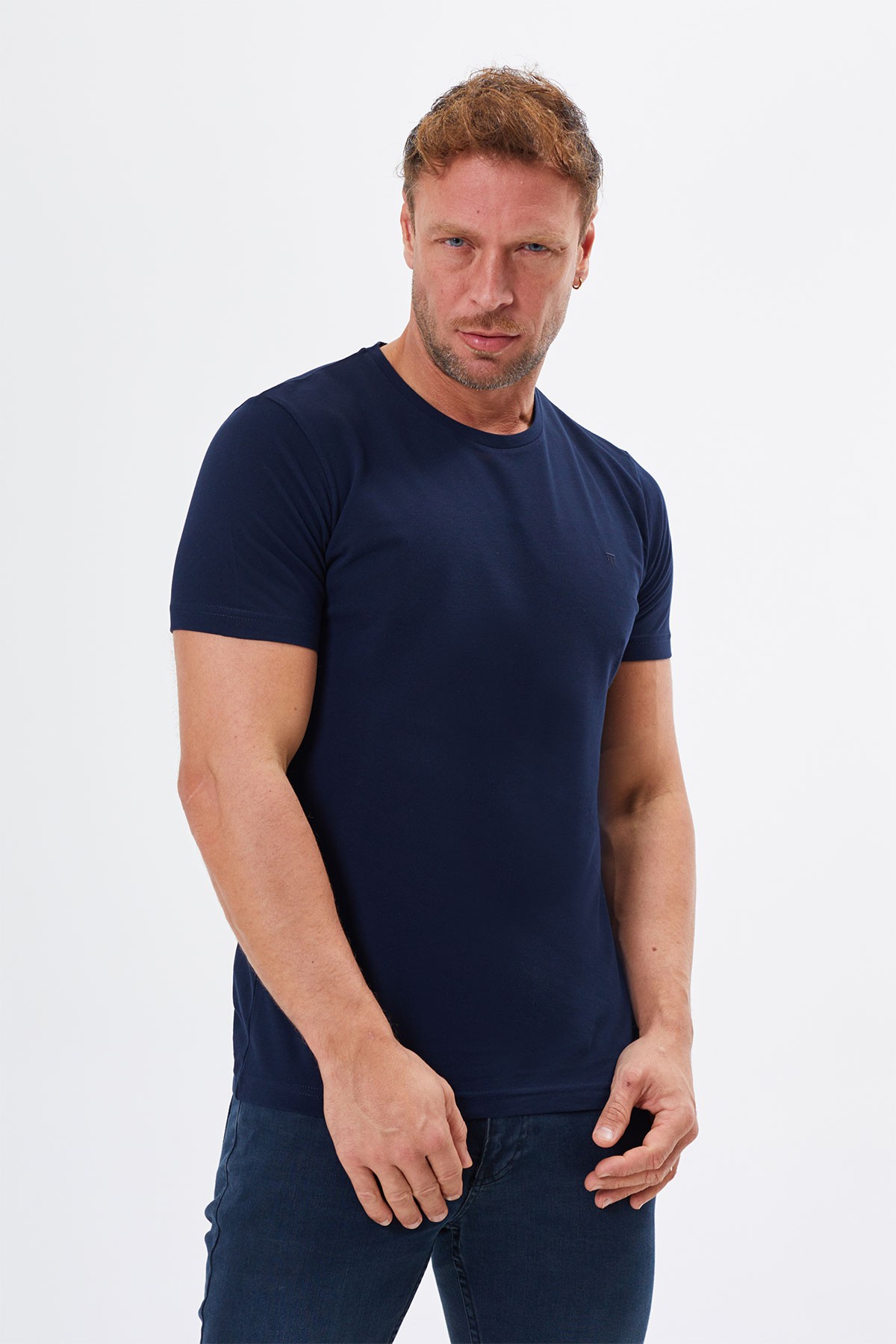 Regular Fit Crew Neck %100 Cotton Short Sleeves Basic  T-Shirt
