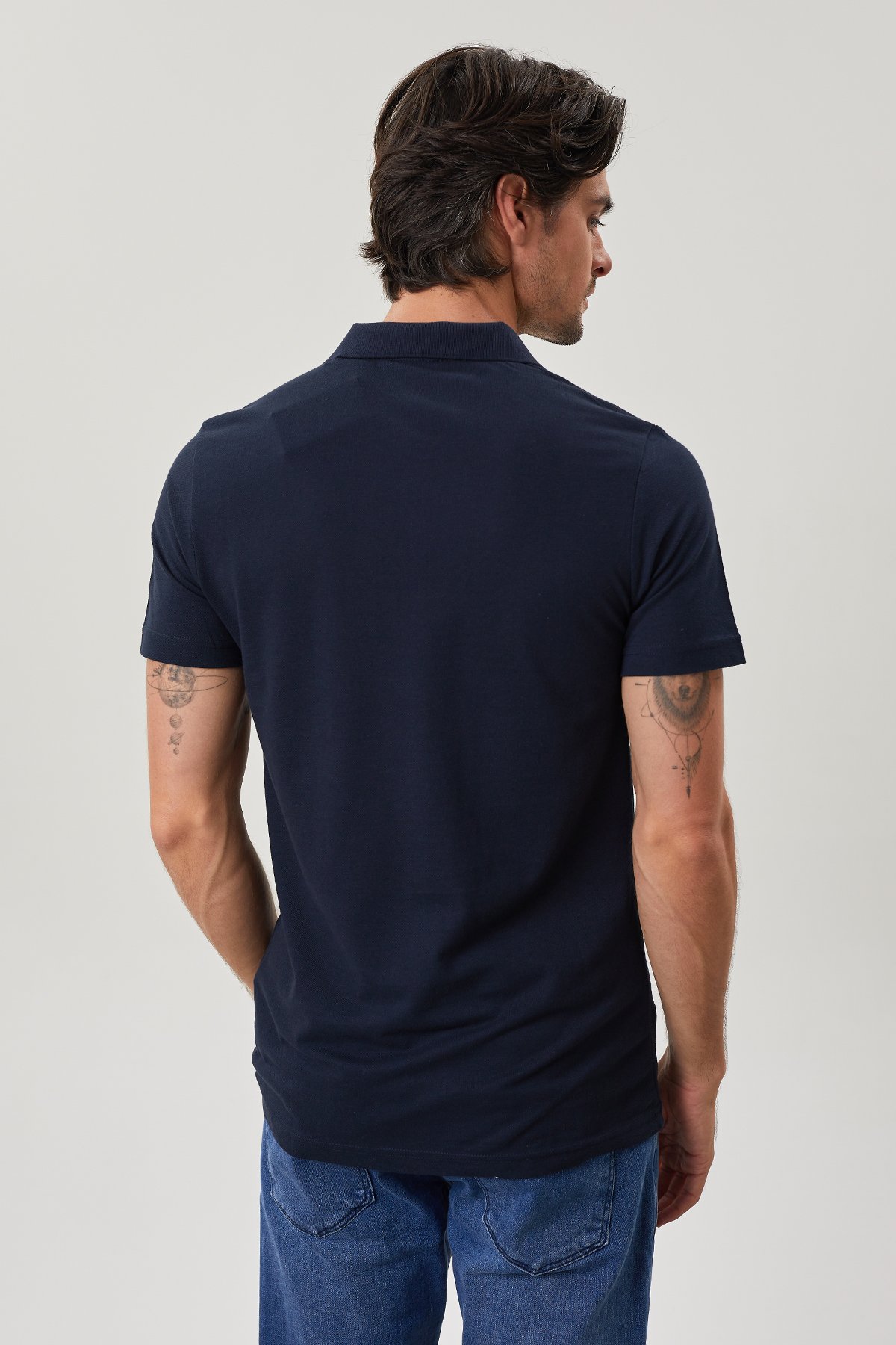 Regular Fit Polo Neck Classics with Pockets  %100 Cotton Short Sleeves Basic  T-Shirt