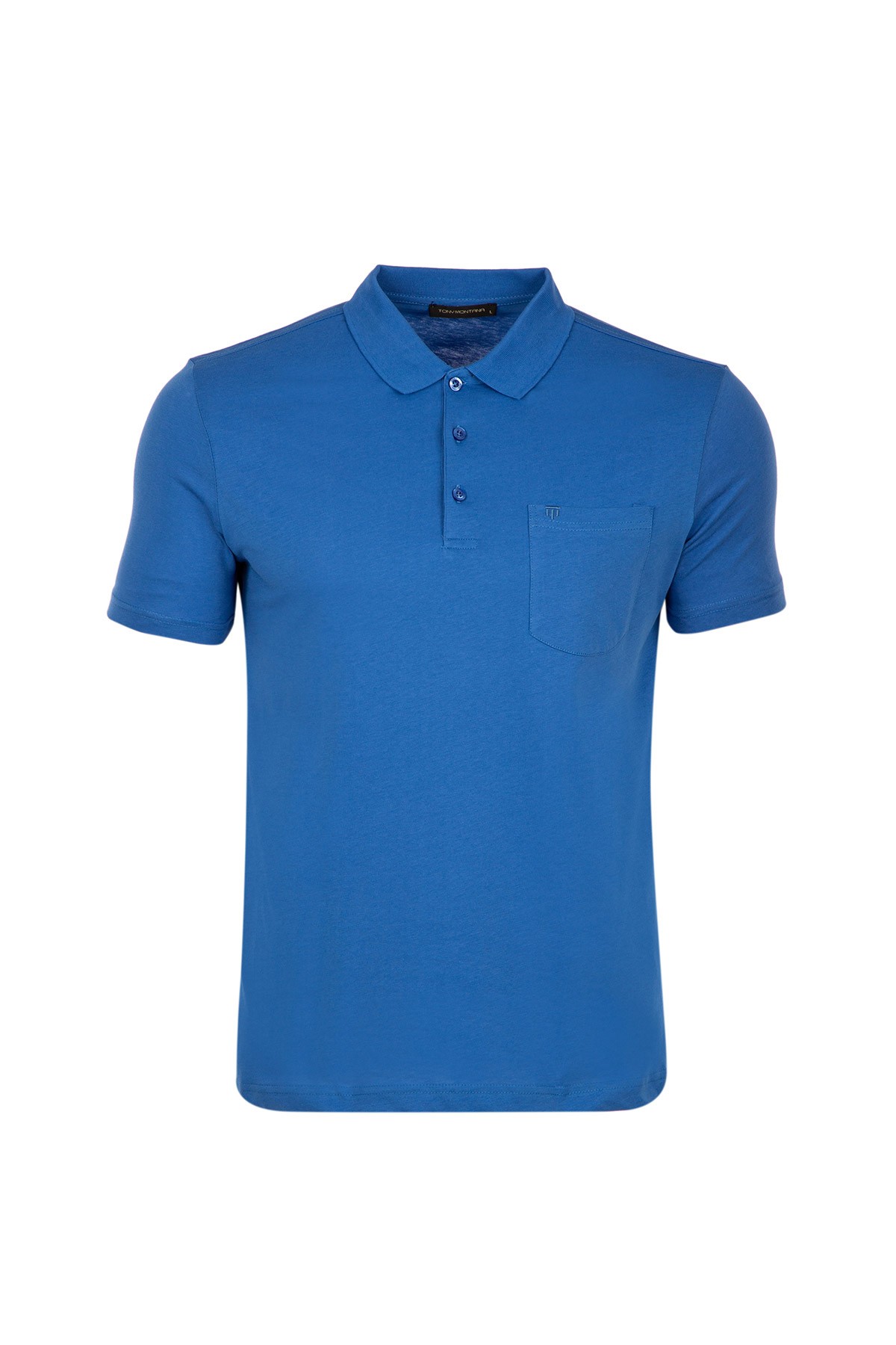 Polo Yaka Cepli %100 Pamuk Penye Büyük Beden T-Shirt-PS-36107