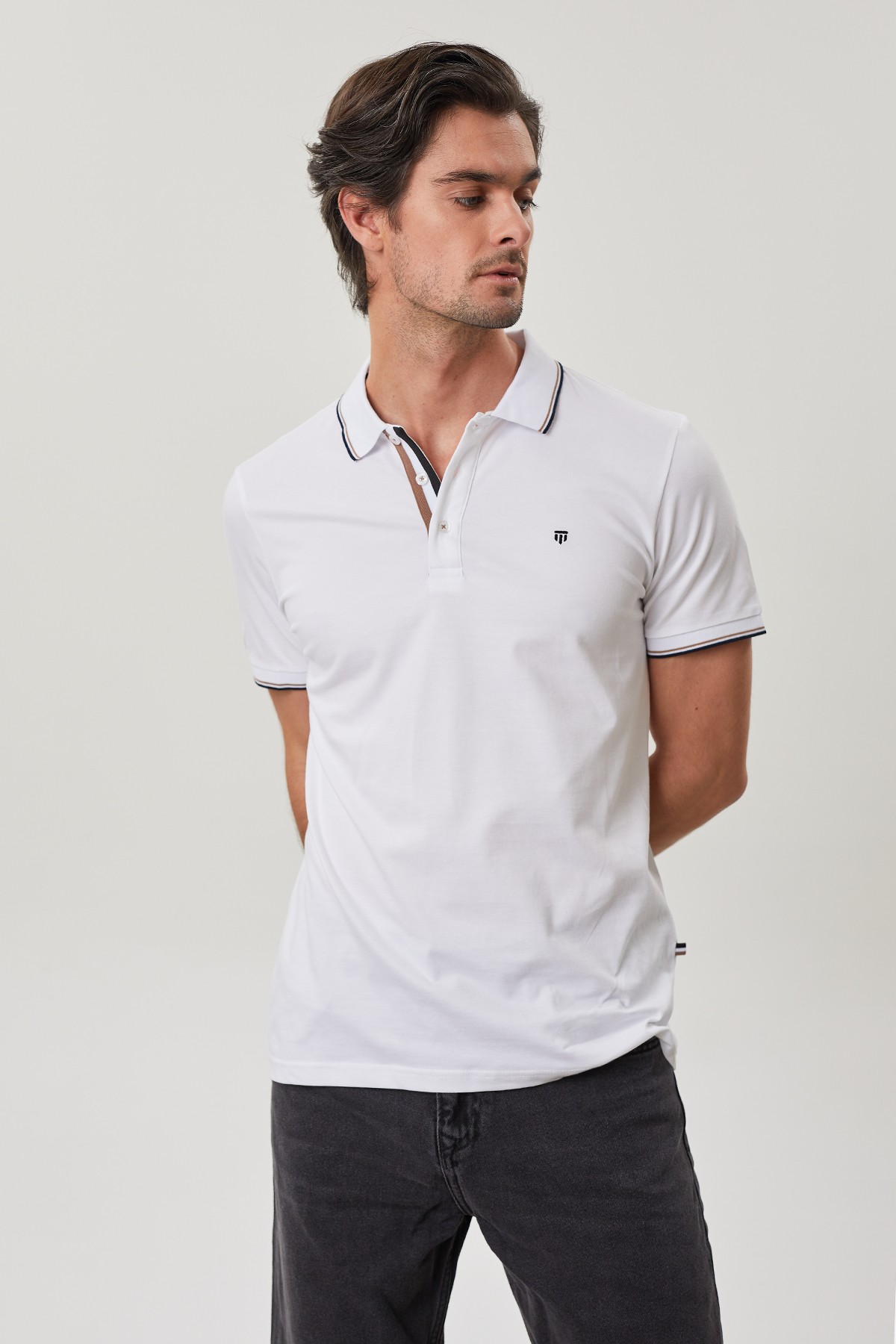 Regular Fit Polo Yaka Detaylı Erkek T-Shirt