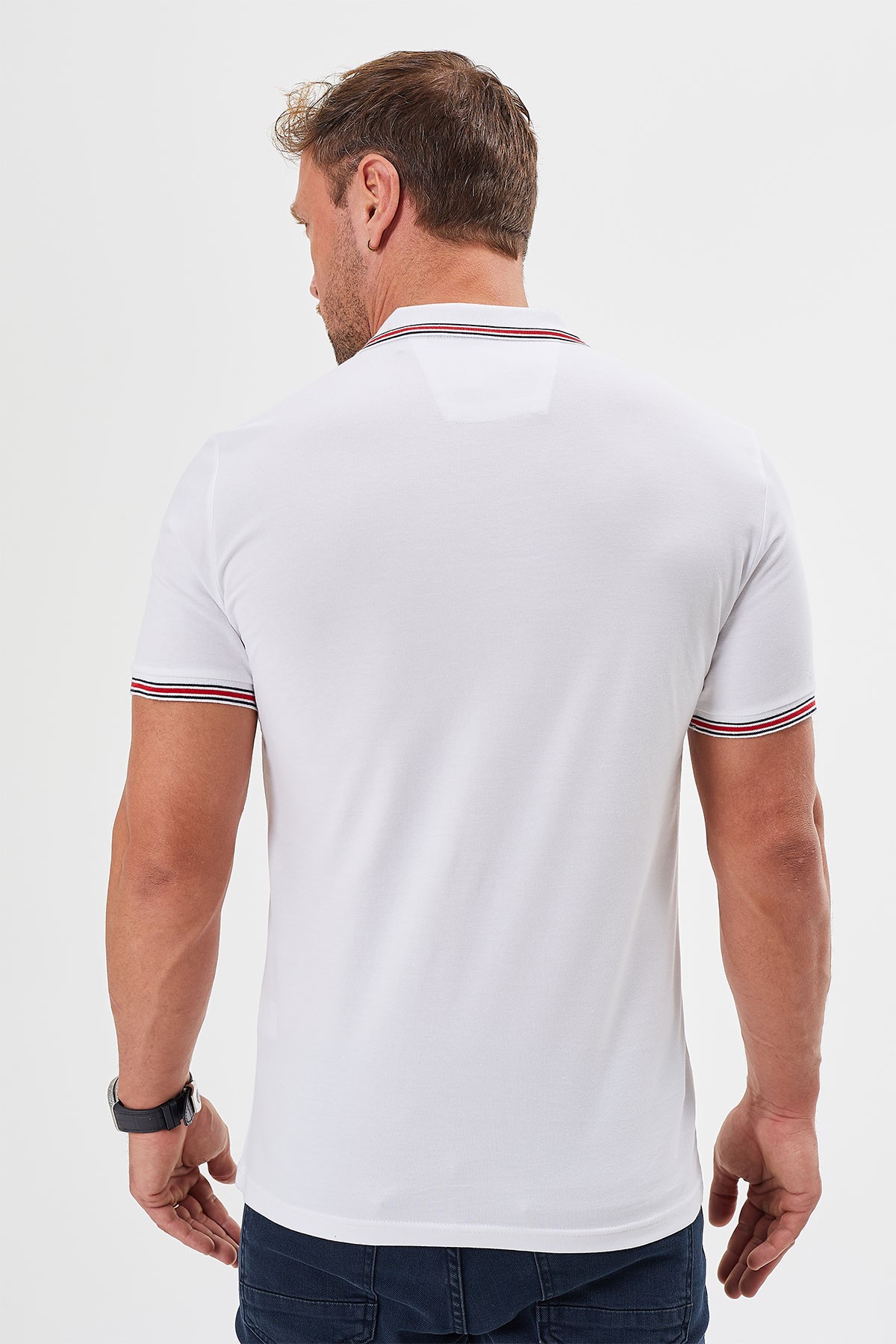 Polo Neck Buttoned Regular Fit Man T-Shirt
