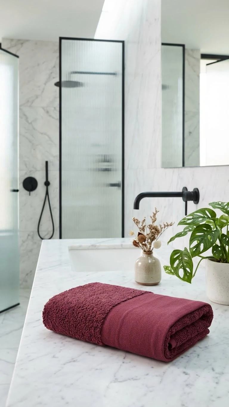 Soft 50x90cm El ve Yüz Havlusu - Ruby Wine