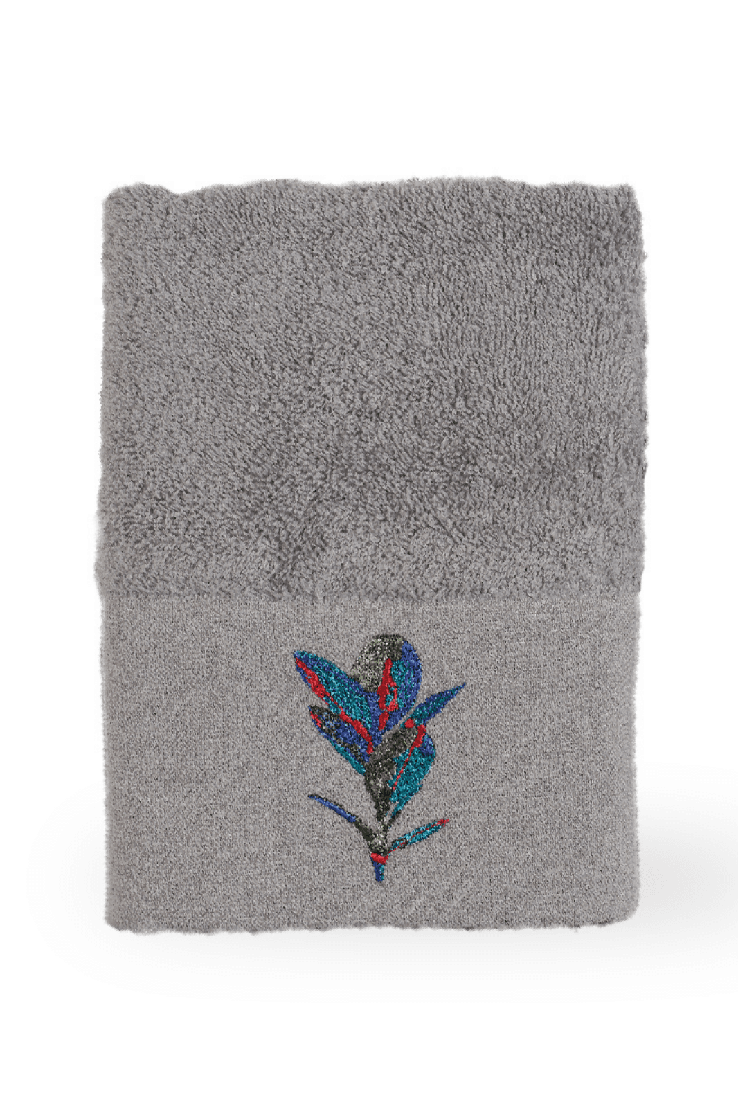 Layla 70x140 Nakışlı Banyo Havlusu - Gri