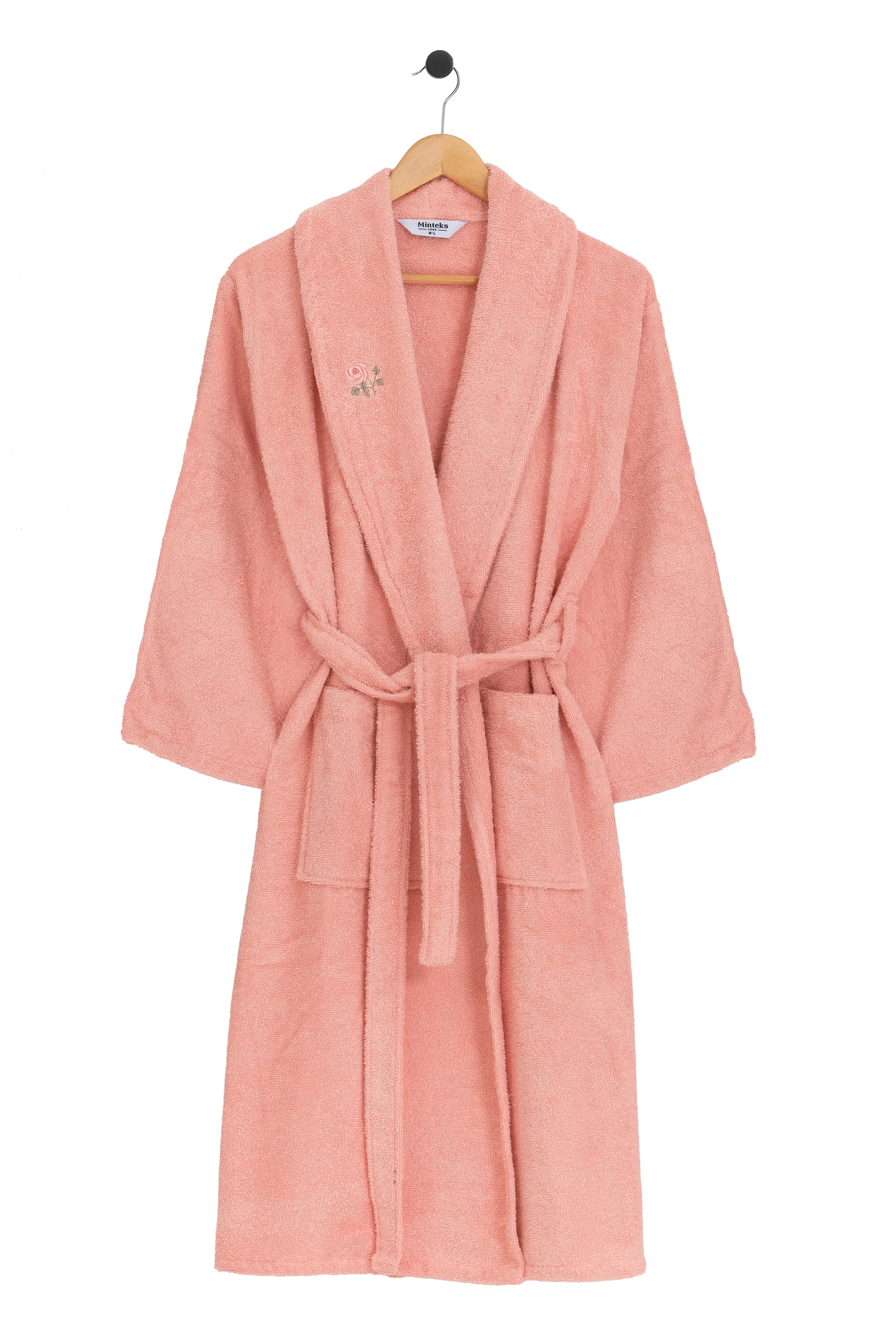 Rosetta Kadın Şalyaka Bornoz - Powder Pink 